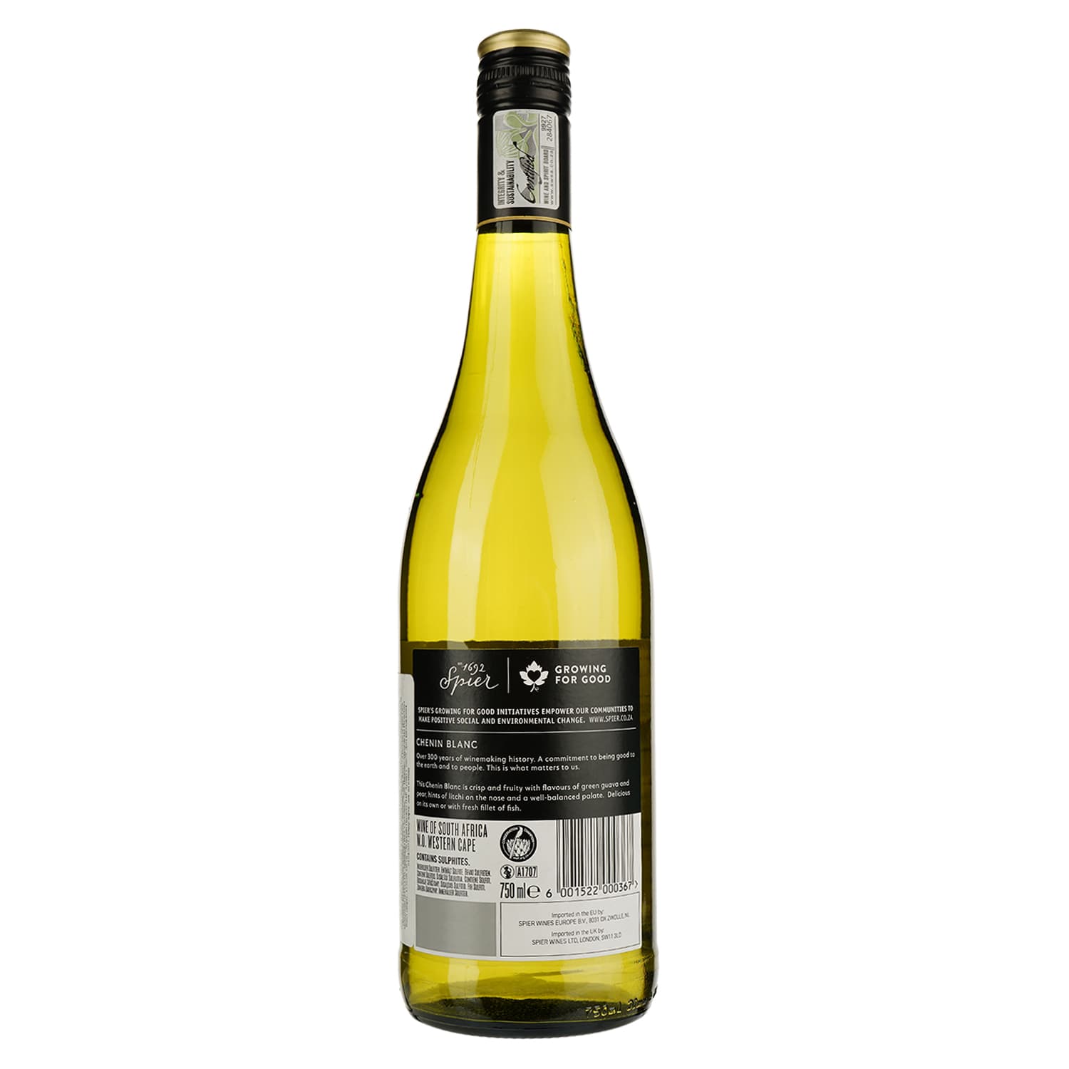 Вино Spier Wines Chenin Blanc Spier, біле, сухе, 13,5%, 0,75 л (6076)