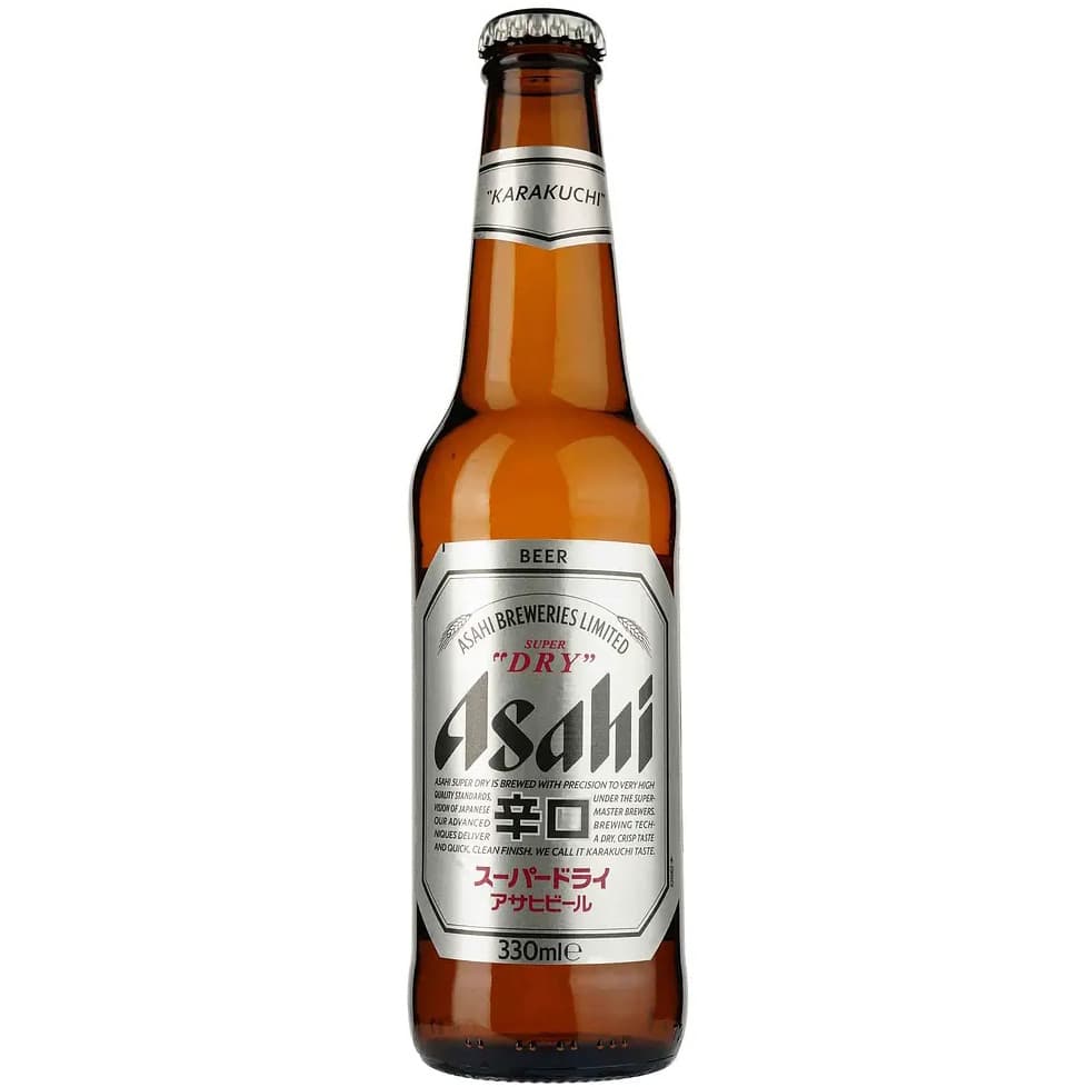 Упаковка пива Asahi Super Dry світле 5.2% 7.92 л (0.33 л x 24 шт.)