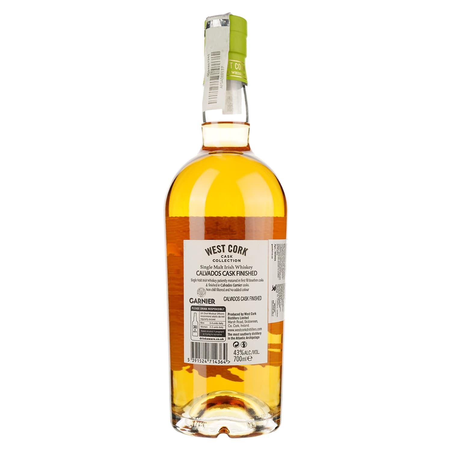 Віскі West Cork Calvados Cask Finished Single Malt Irish Whiskey 43% 0.7 л