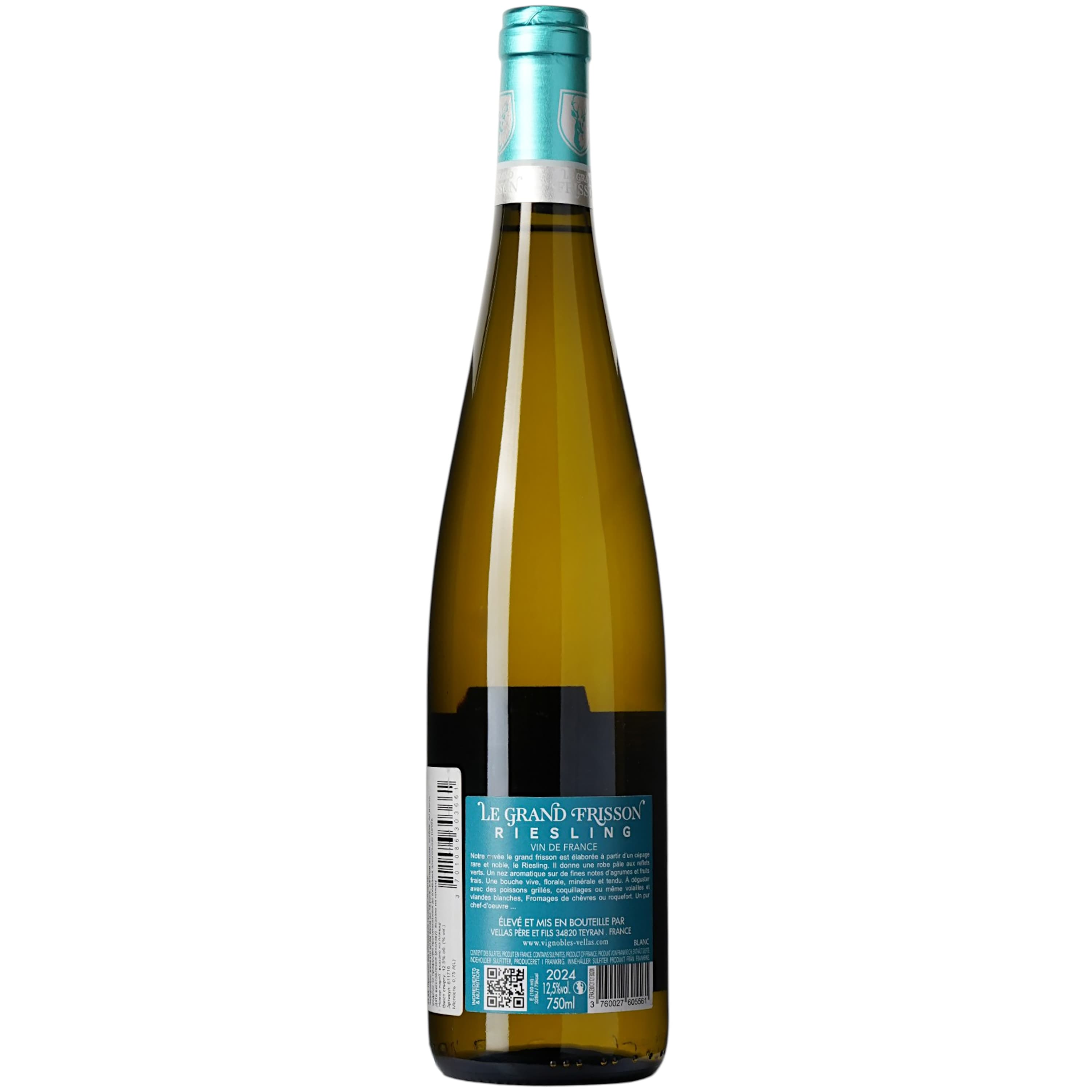 Вино Le Grand Frisson Riesling IGP Pays D'Oc, біле, сухе, 0,75 л