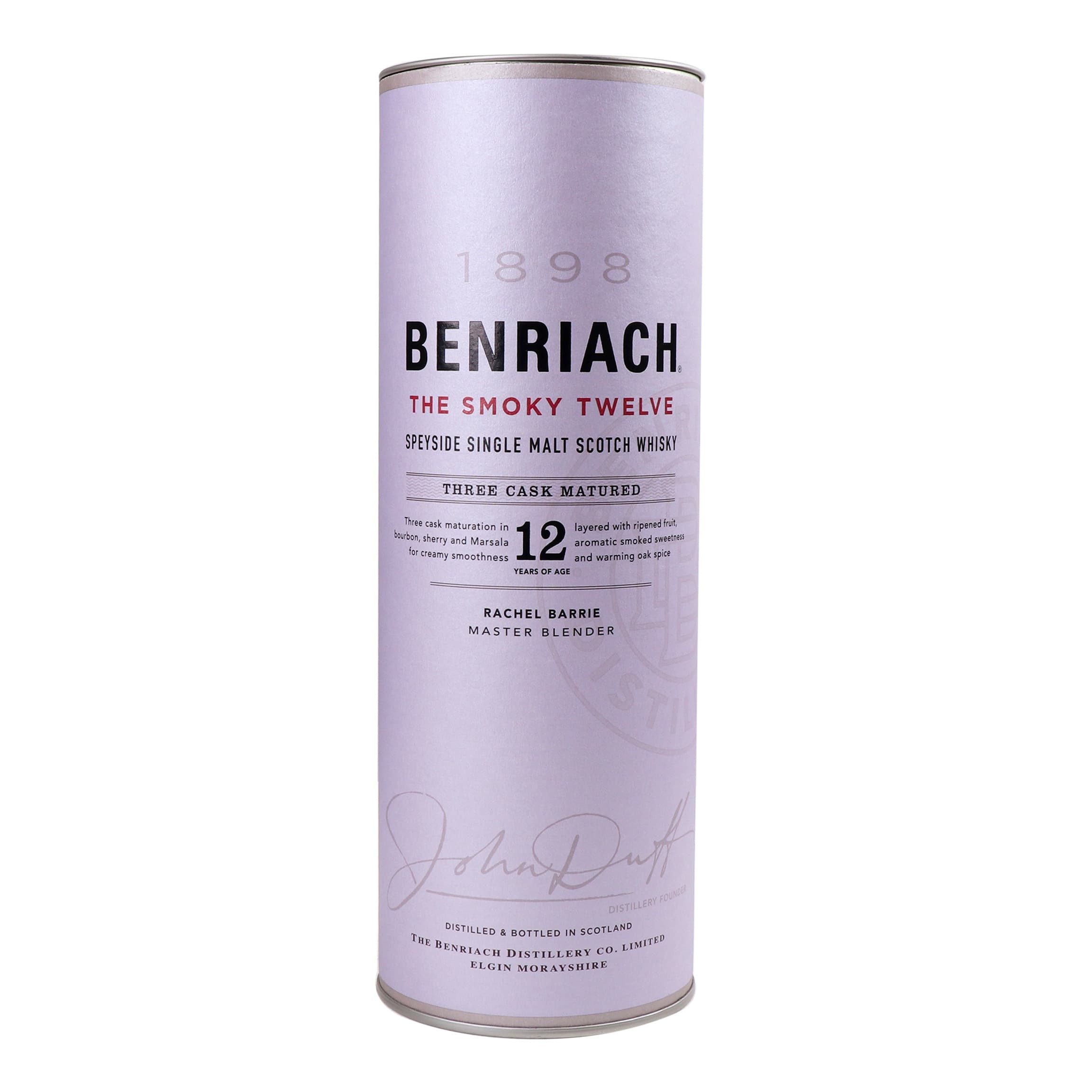 Віскі BenRiach The Smoky Twelve 12yo Single Malt Scotch Whisky, у тубусі, 46%, 0,7 л (Q0333)