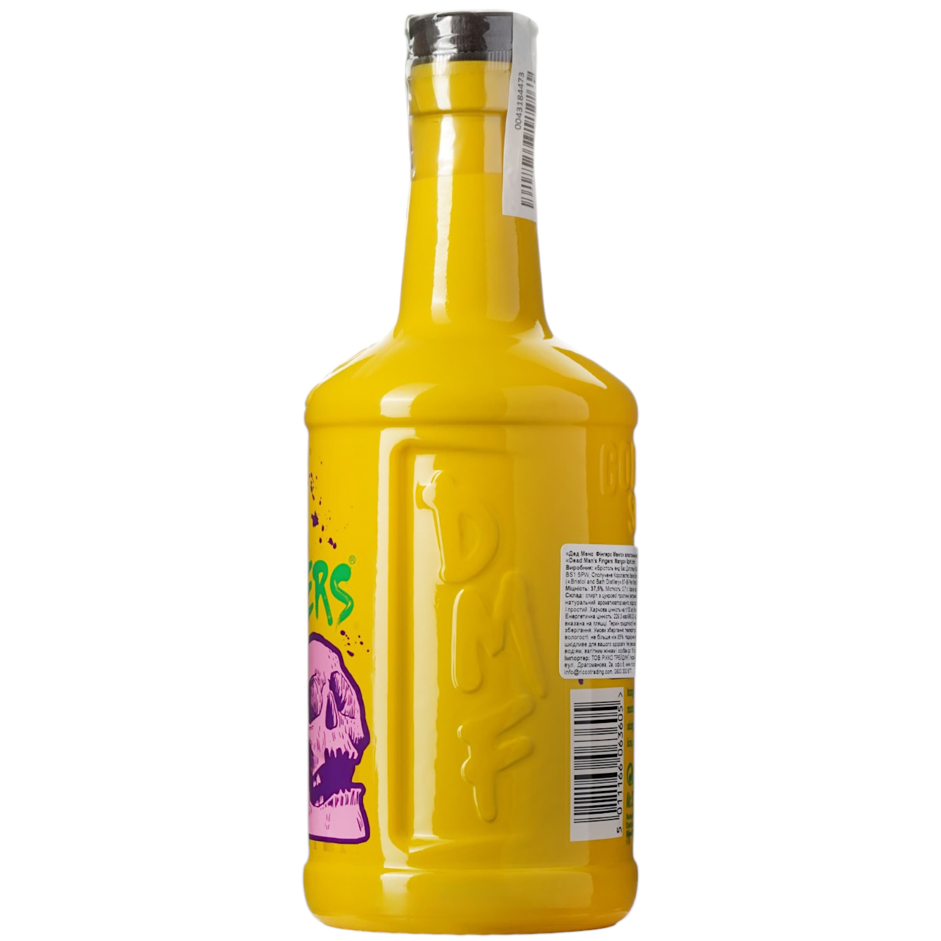 Алкогольний напій на основі рому Dead Man's Fingers (DMF) Mango 38% 0.7 л (5011166063605)