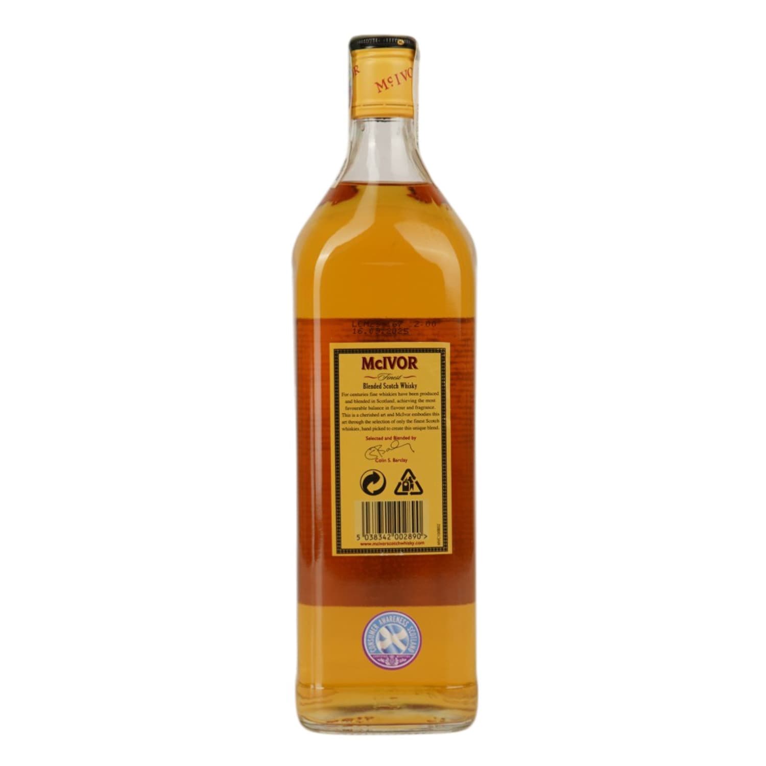 Віскі McIvor Finest Blended Scotch Whisky 40% 1 л