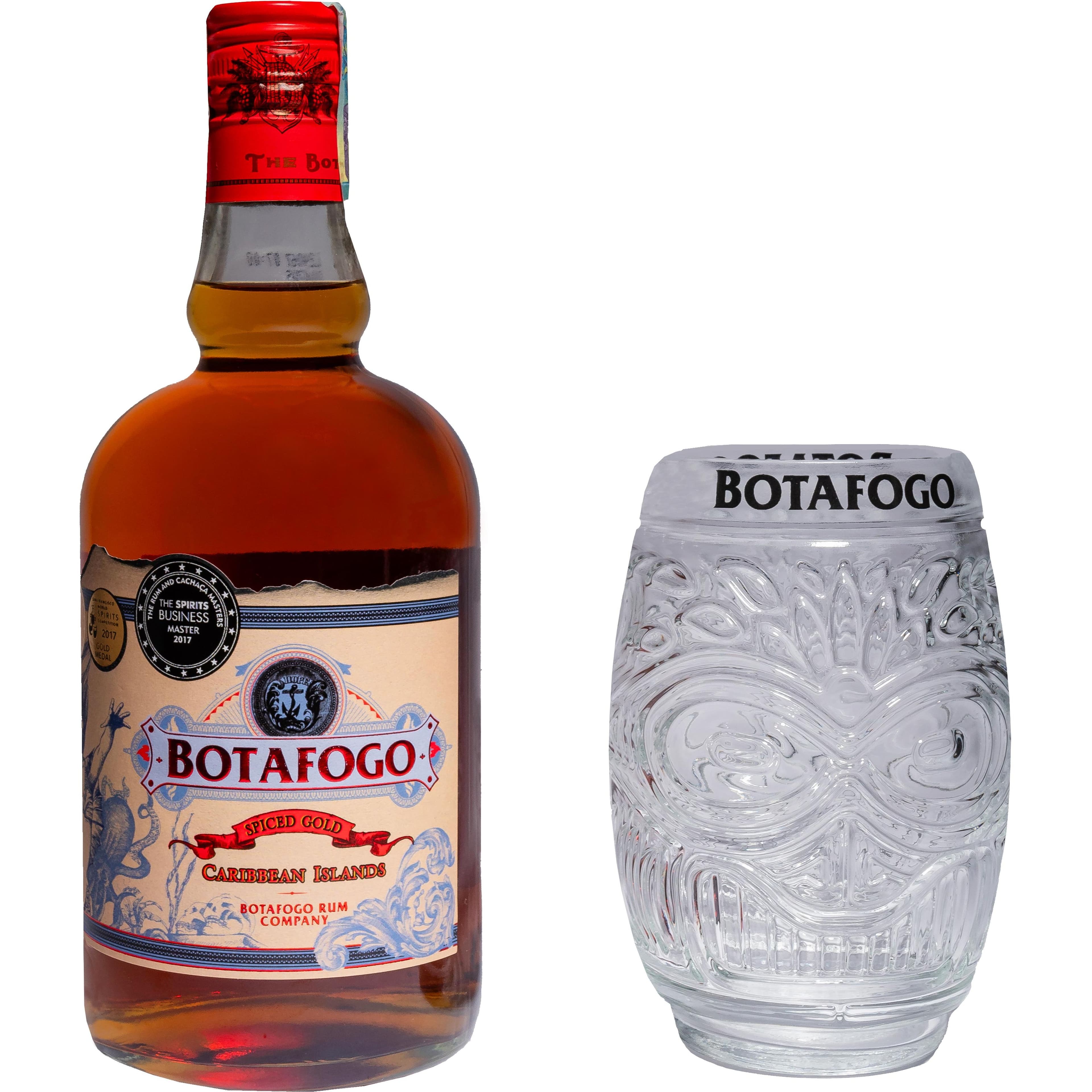Ром Botafogo Spiced 40%, 0.7 л + склянка в подарунковій упаковці