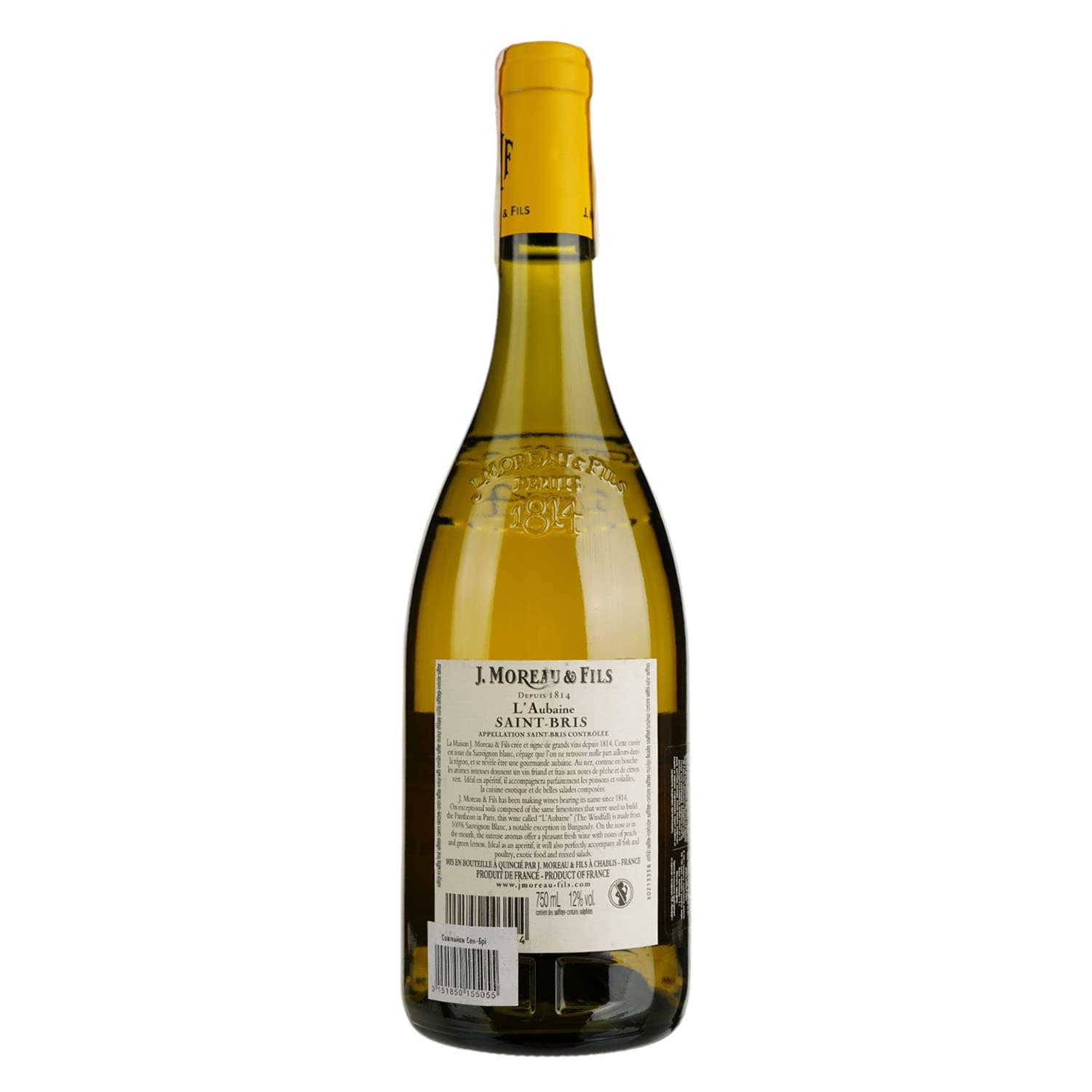 Вино J. Moreau et Fils Saint-Bris Sauvignon, біле, сухе, 12,5%, 0,75 л