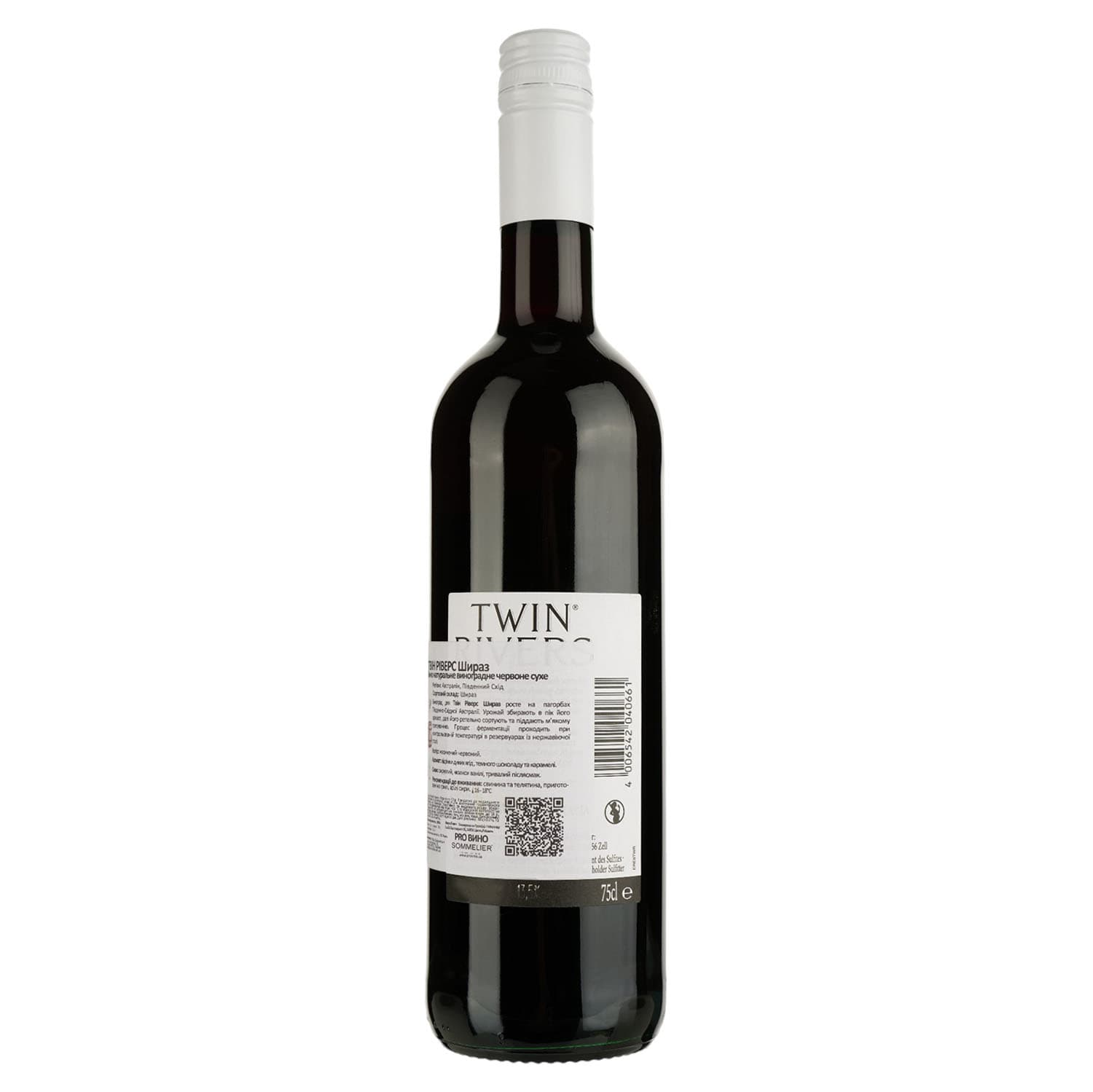 Вино Twin Rivers Shiraz, червоне, сухе, 0,75 л