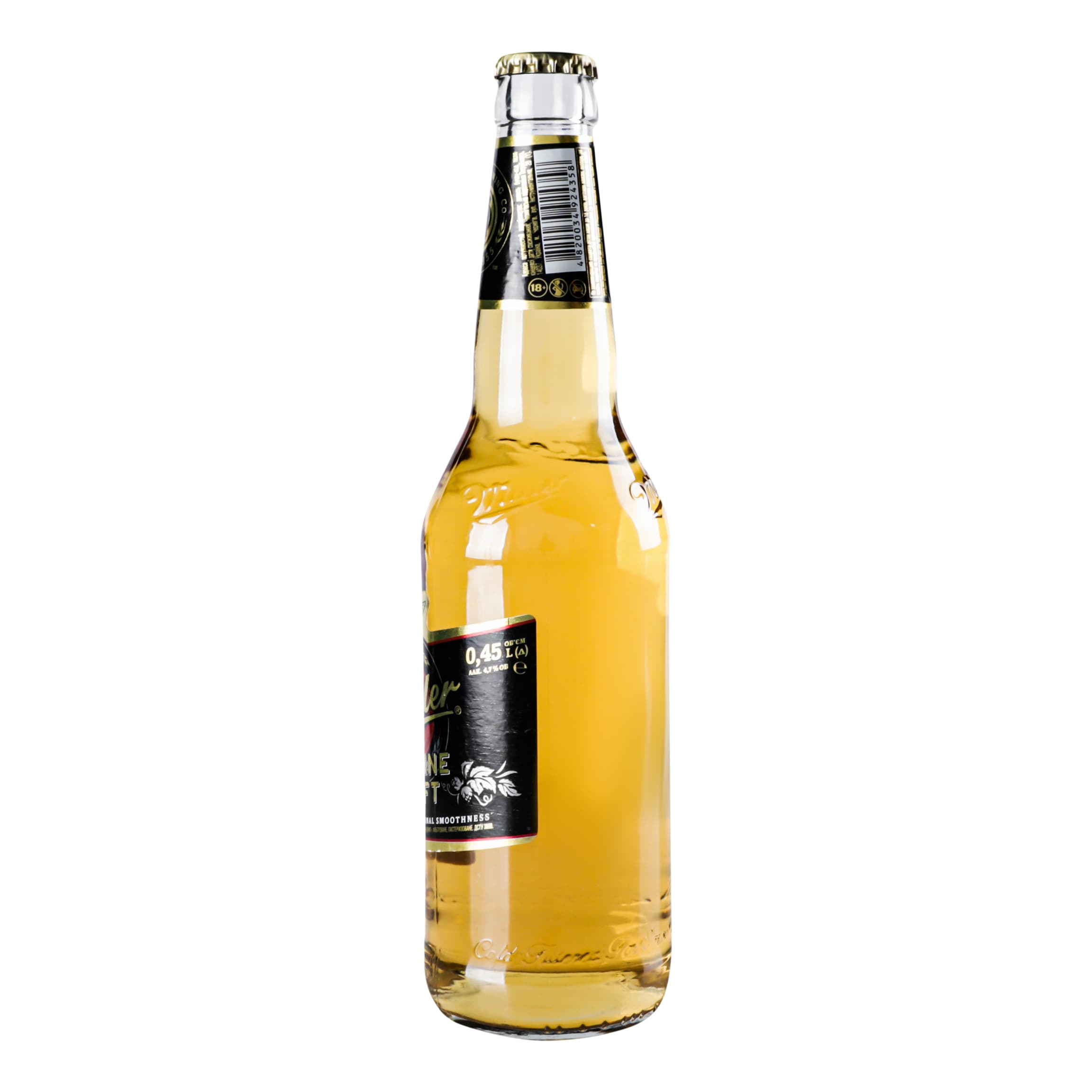 Пиво Miller Genuine Draft, світле, 4,7%, 0,45 л (790204)