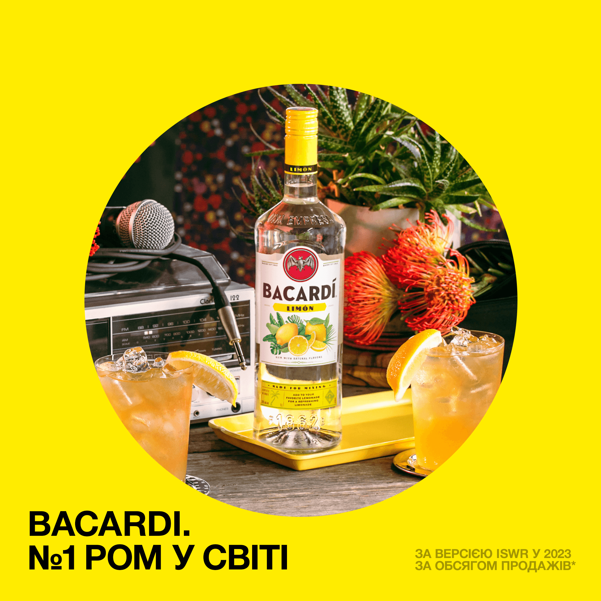 Напій на основі рому Bacardi Limon 27% 0.7 л