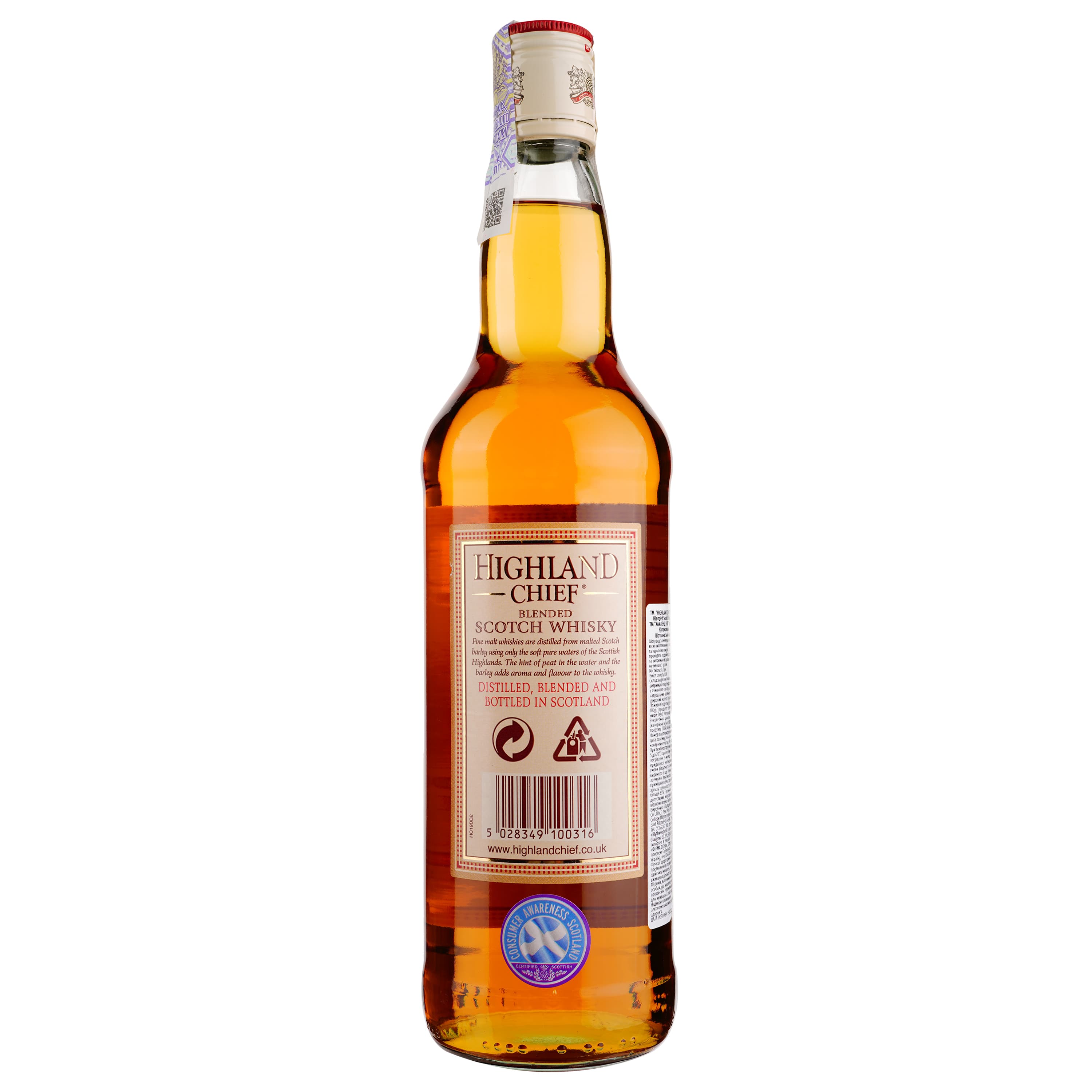 Віскі шотландський Highland Chief 3 YO blended 40%, 0,7 л