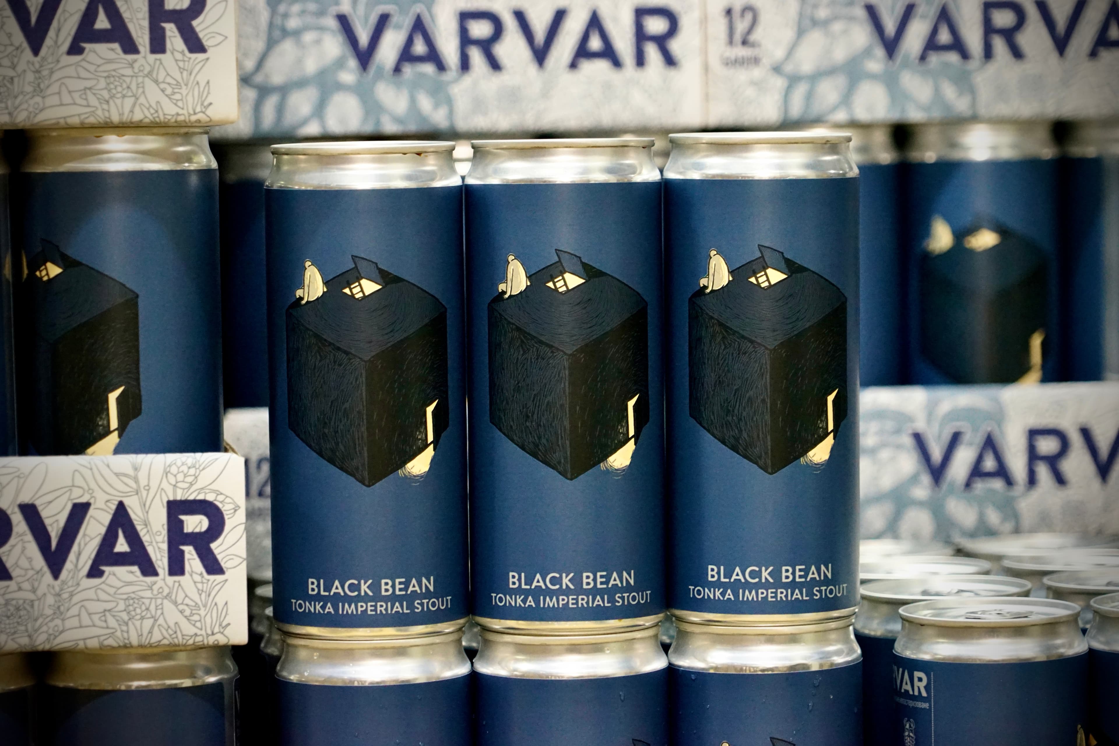 Пиво Varvar Black Bean Tonka Imperial Stout темне нефільтроване 11% 0.33 л з/б (840485)
