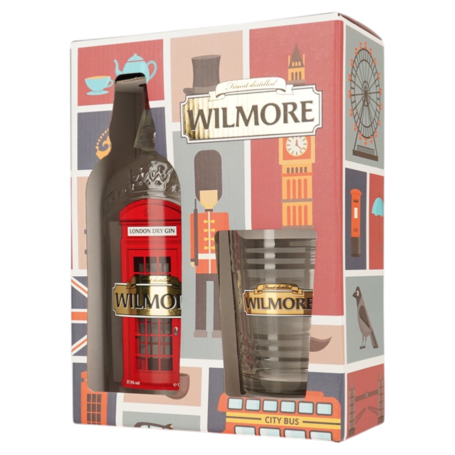 Джин Wilmore London Dry Gin 37.5% 0.7 л в коробці з келихом