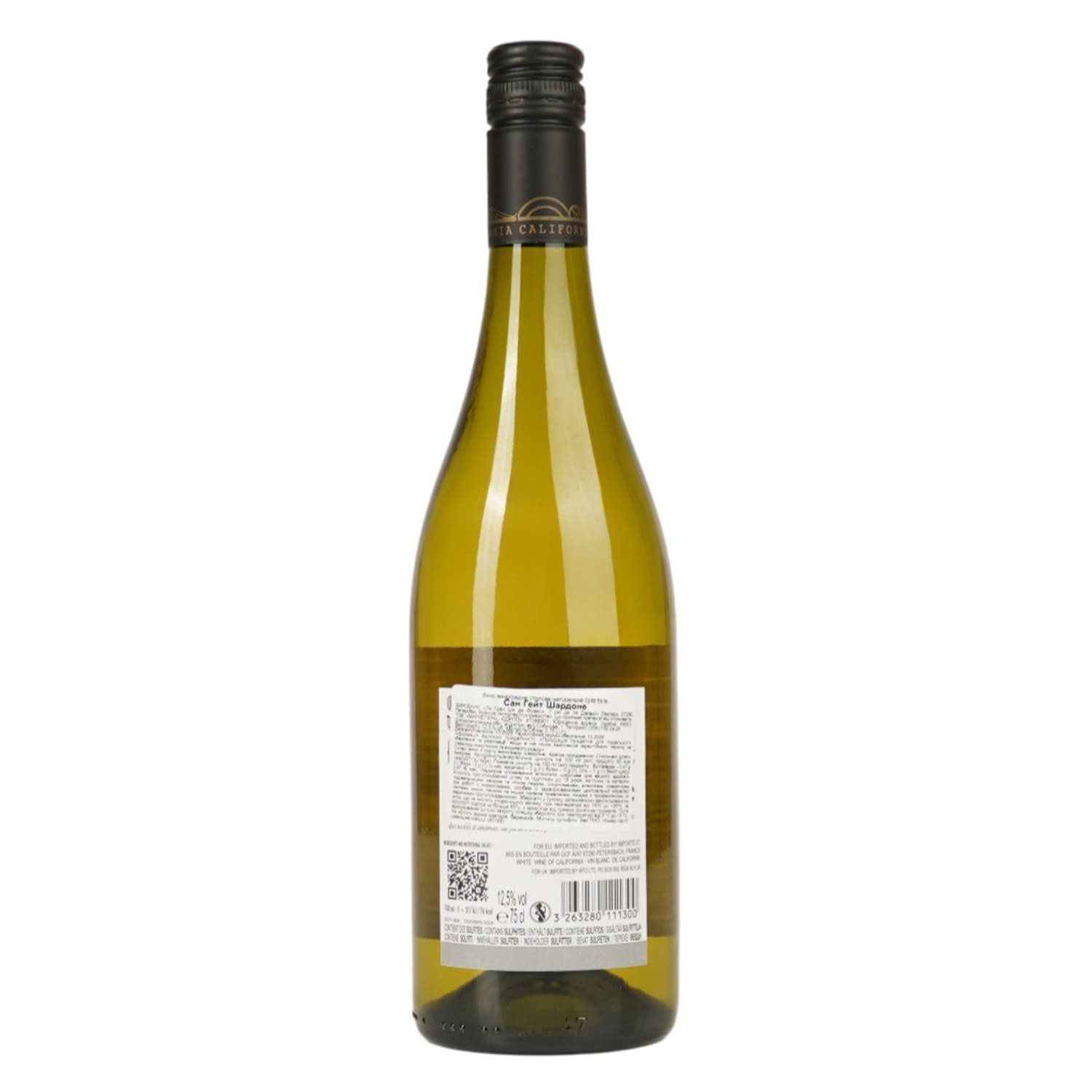 Вино Sun Gate Chardonnay, біле, сухе, 12,5%, 0,75 л (37560)