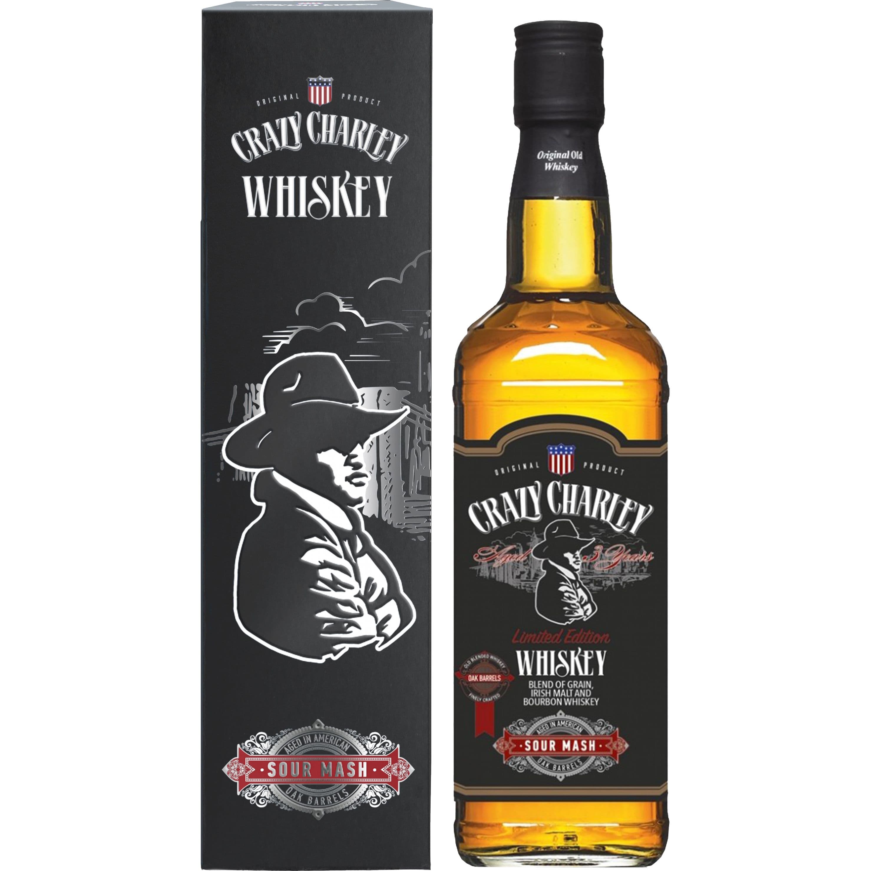 Віскі Crazy Charley Whisky 0.7 л 40% в подарунковій упаковці