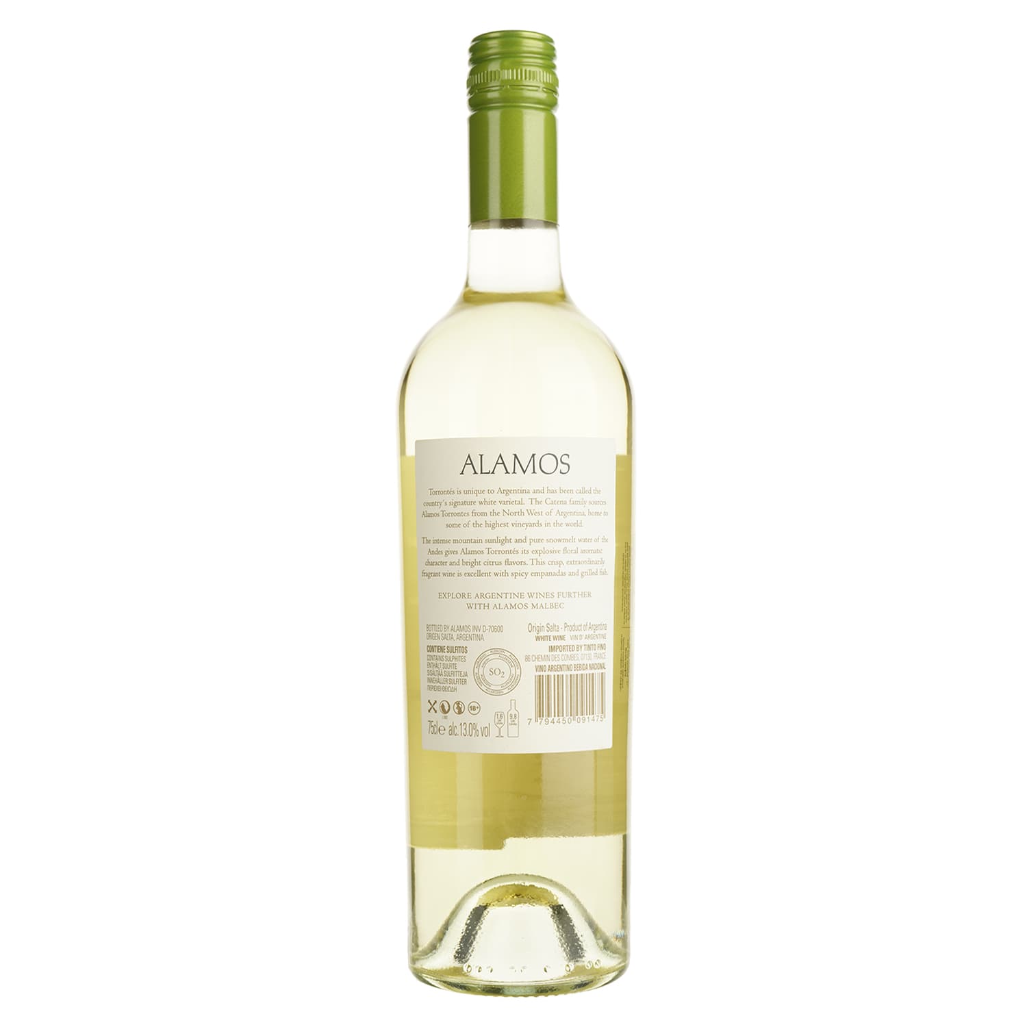 Вино Alamos Torrontes біле сухе 13% 0.75 л