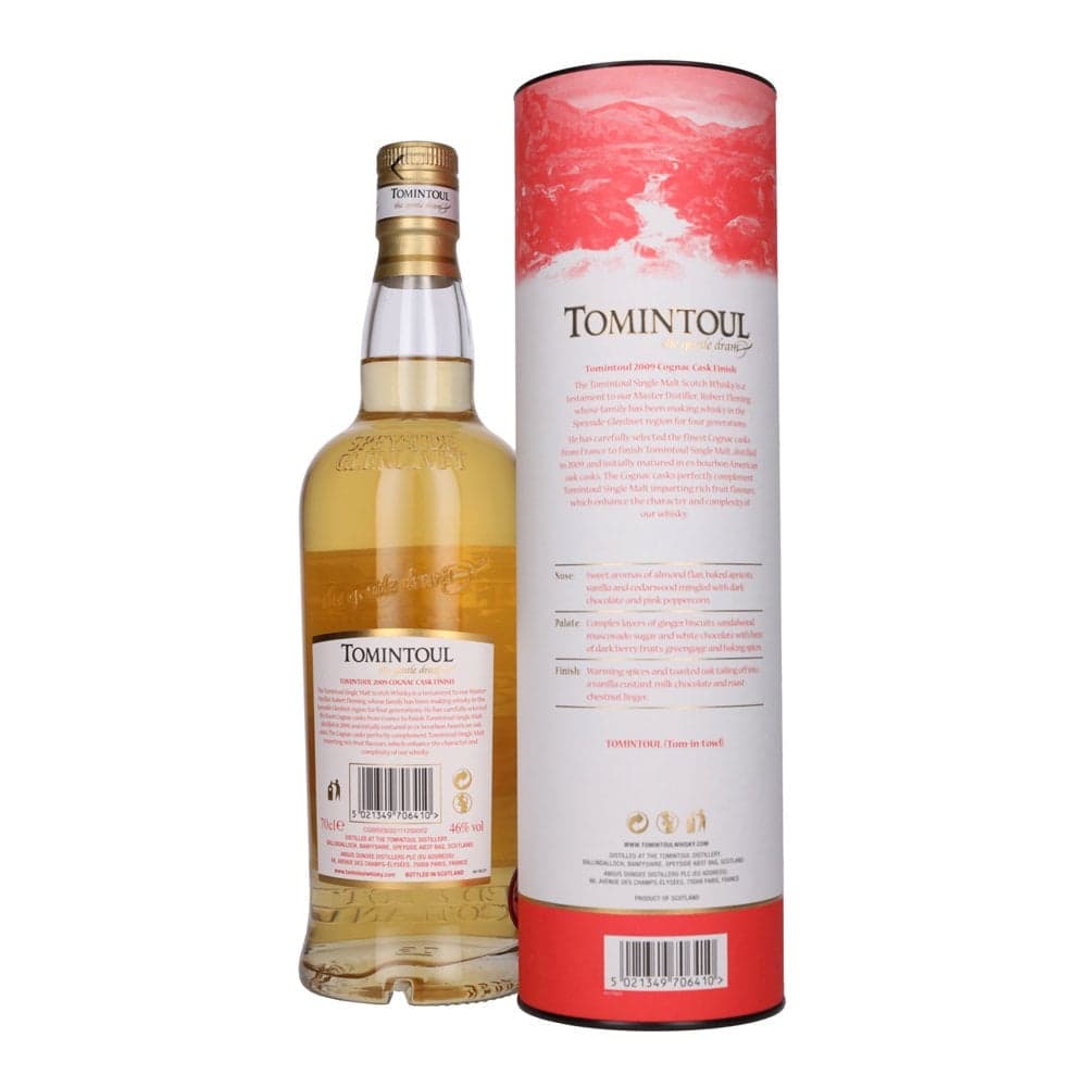 Віскі Tomintoul Cognac Cask Finish 14 yo Single Malt Scotch Whisky 2009 46% 0.7 л в коробці