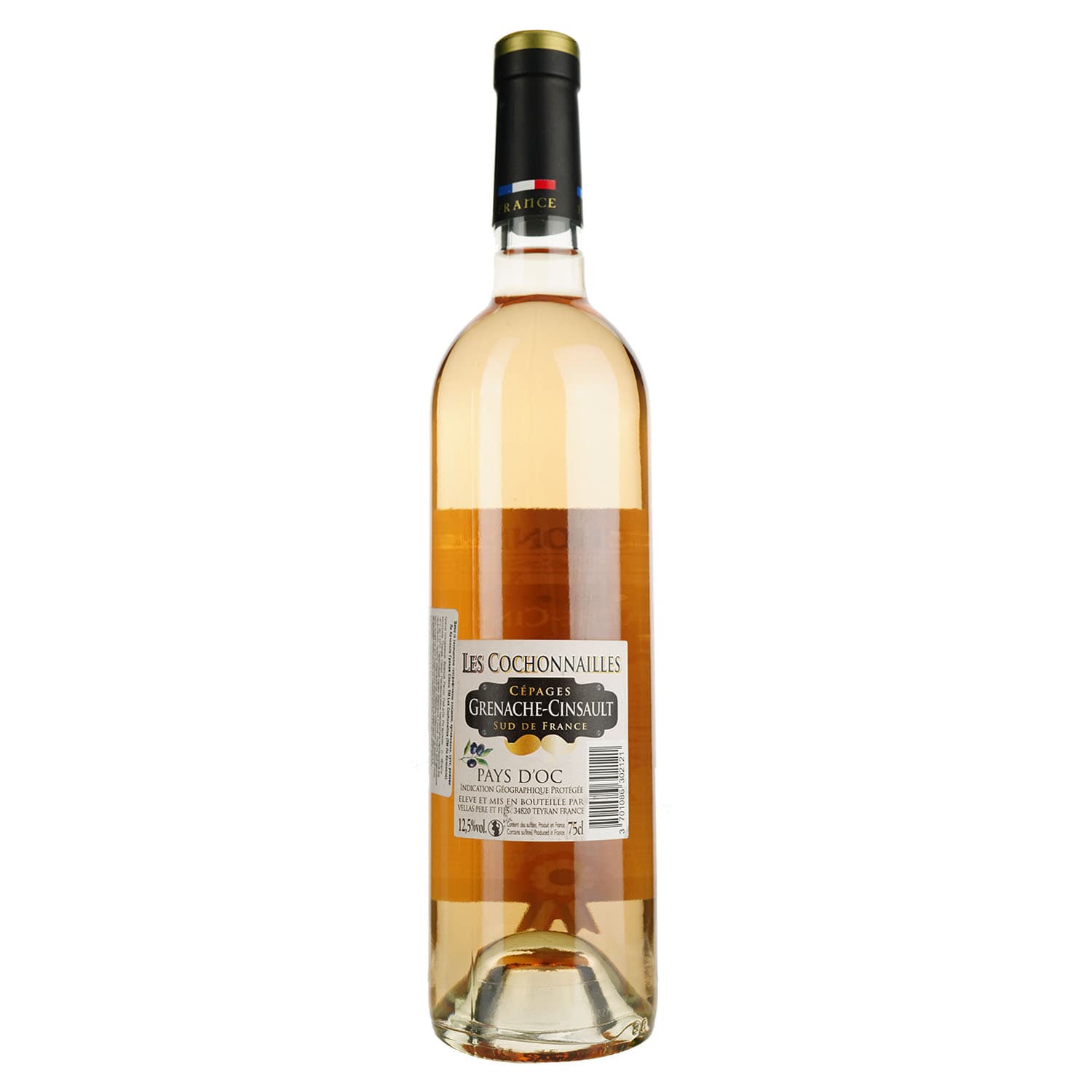 Вино Les Cochonnailles Grenache Cinsault IGP Pays D'Oc, рожеве, сухе, 0,75 л