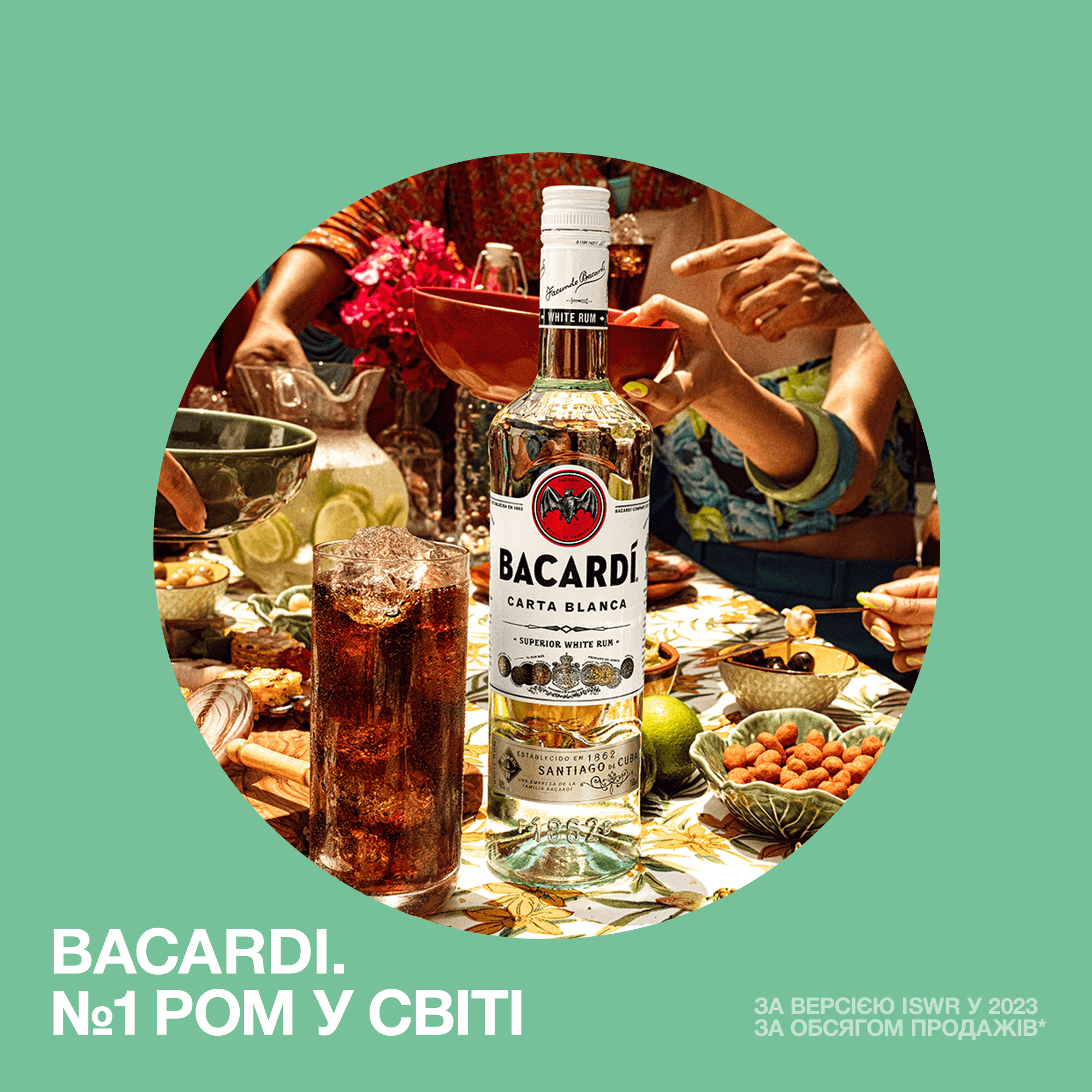 Ром Bacardi Carta Blanca, 40%, 1 л