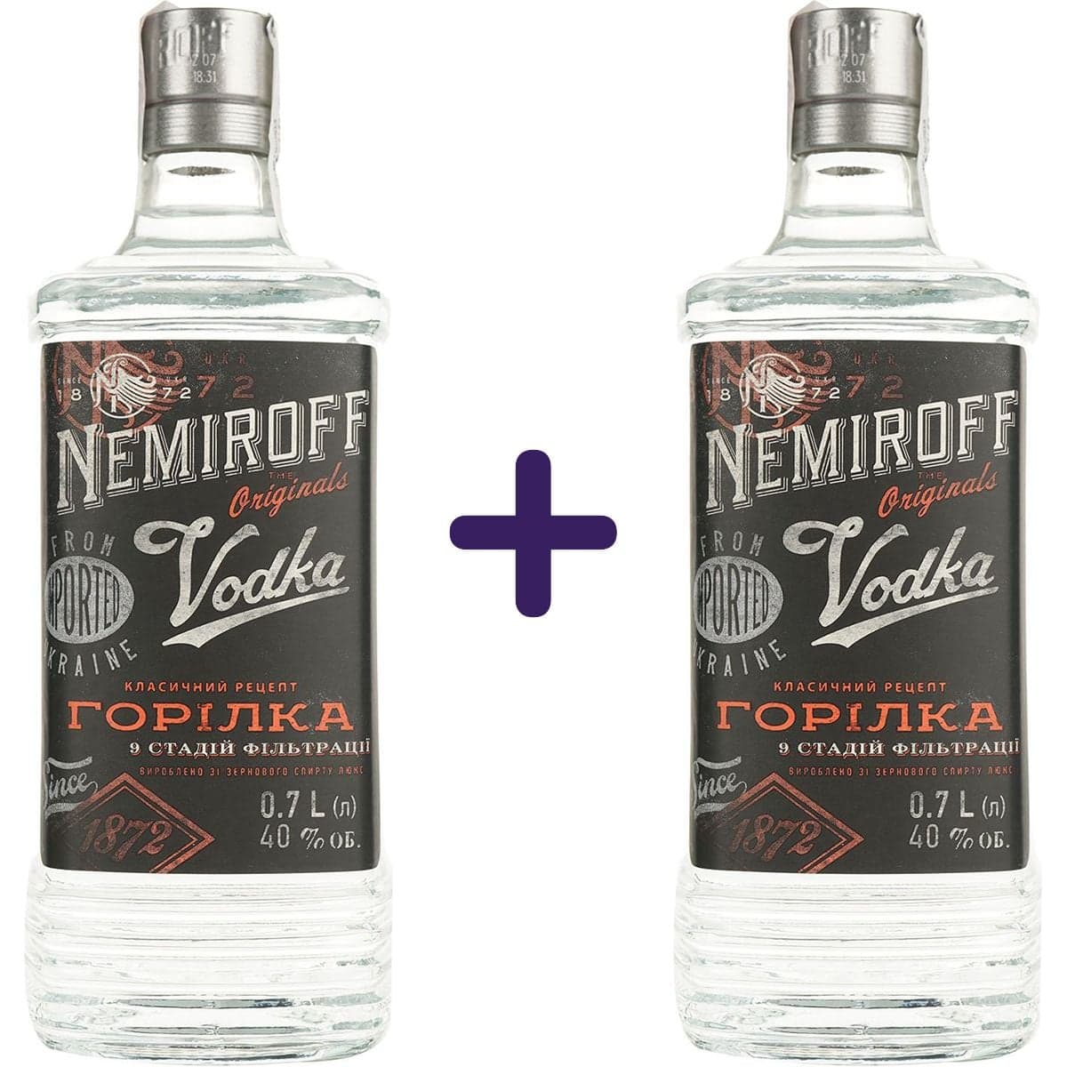 Горілка особлива Nemiroff Originals 40% 0.7 л х 2 шт.