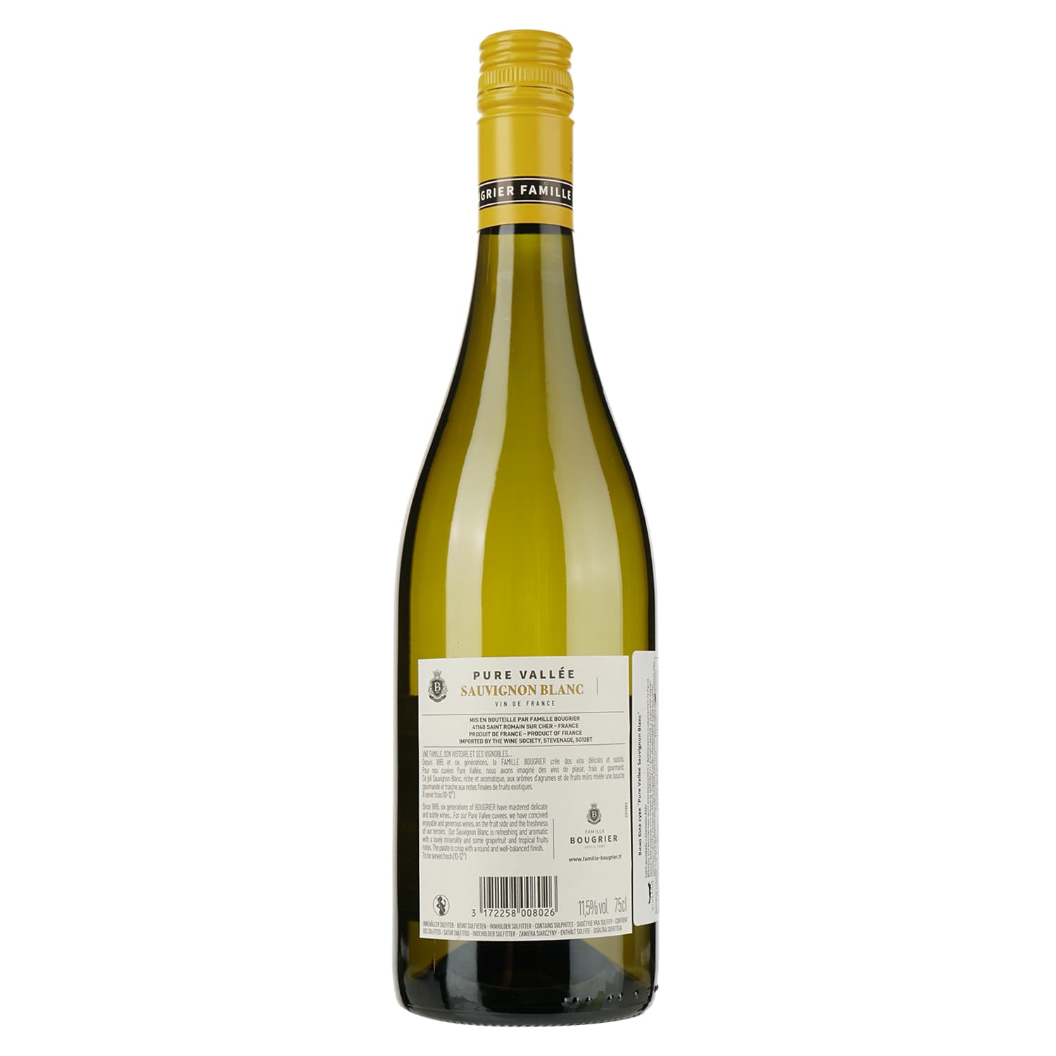 Вино Famille Bougrier Pure Vallee Sauvignon Blanc, 12%, 0,75 л