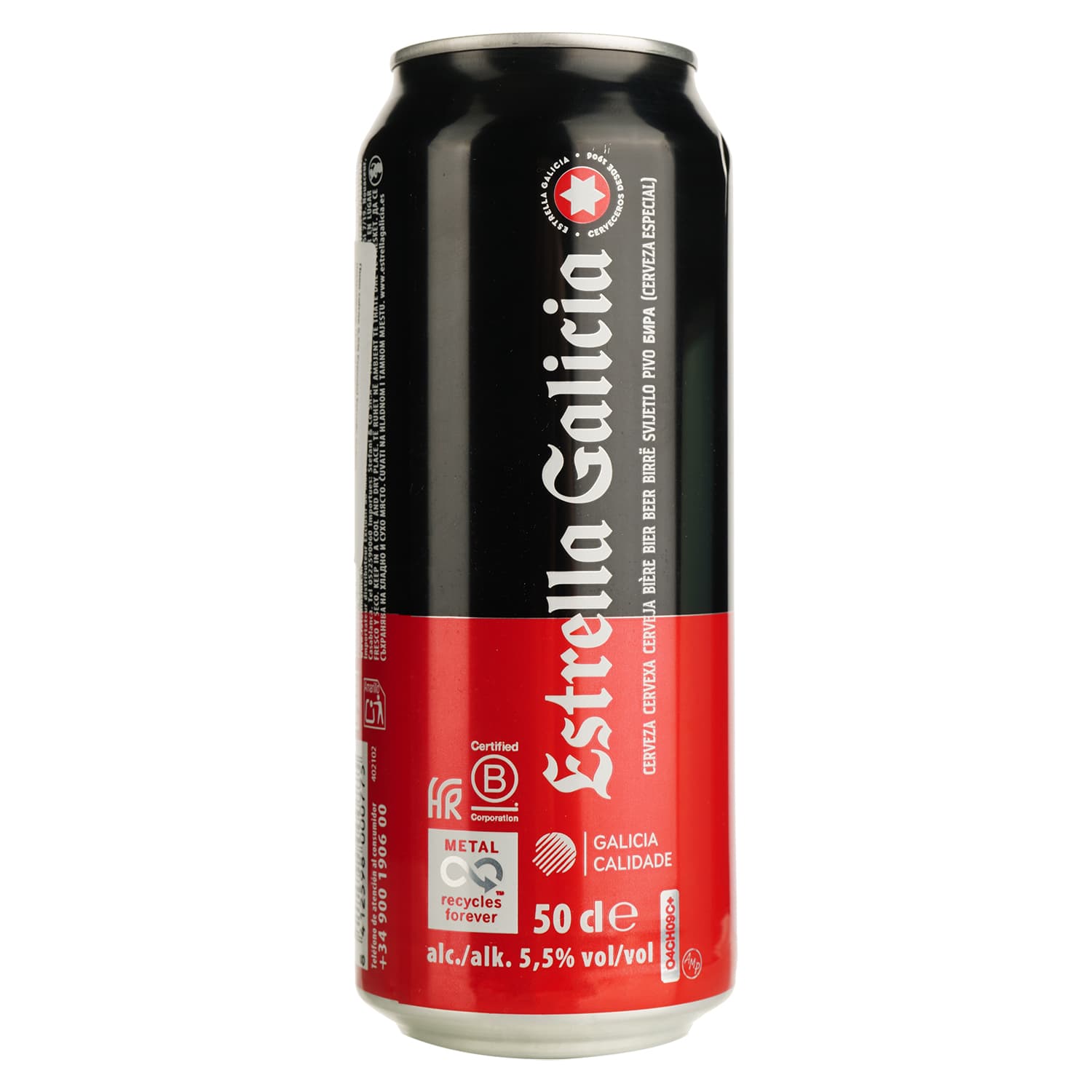 Пиво Estrella Galicia Especial світле 5.5% 0.5 л з/б
