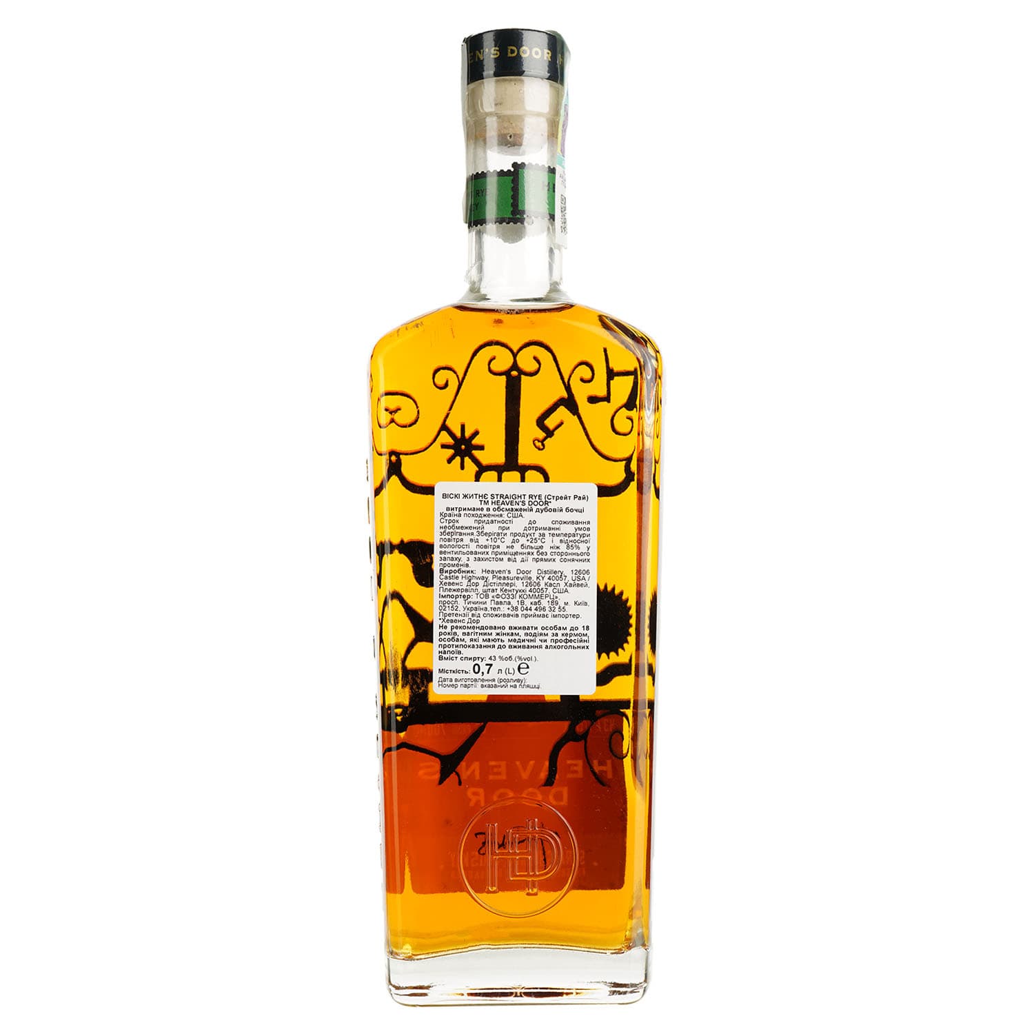 Віскі Heaven's Door Tennessee Straight Rye 43% 0.7 л