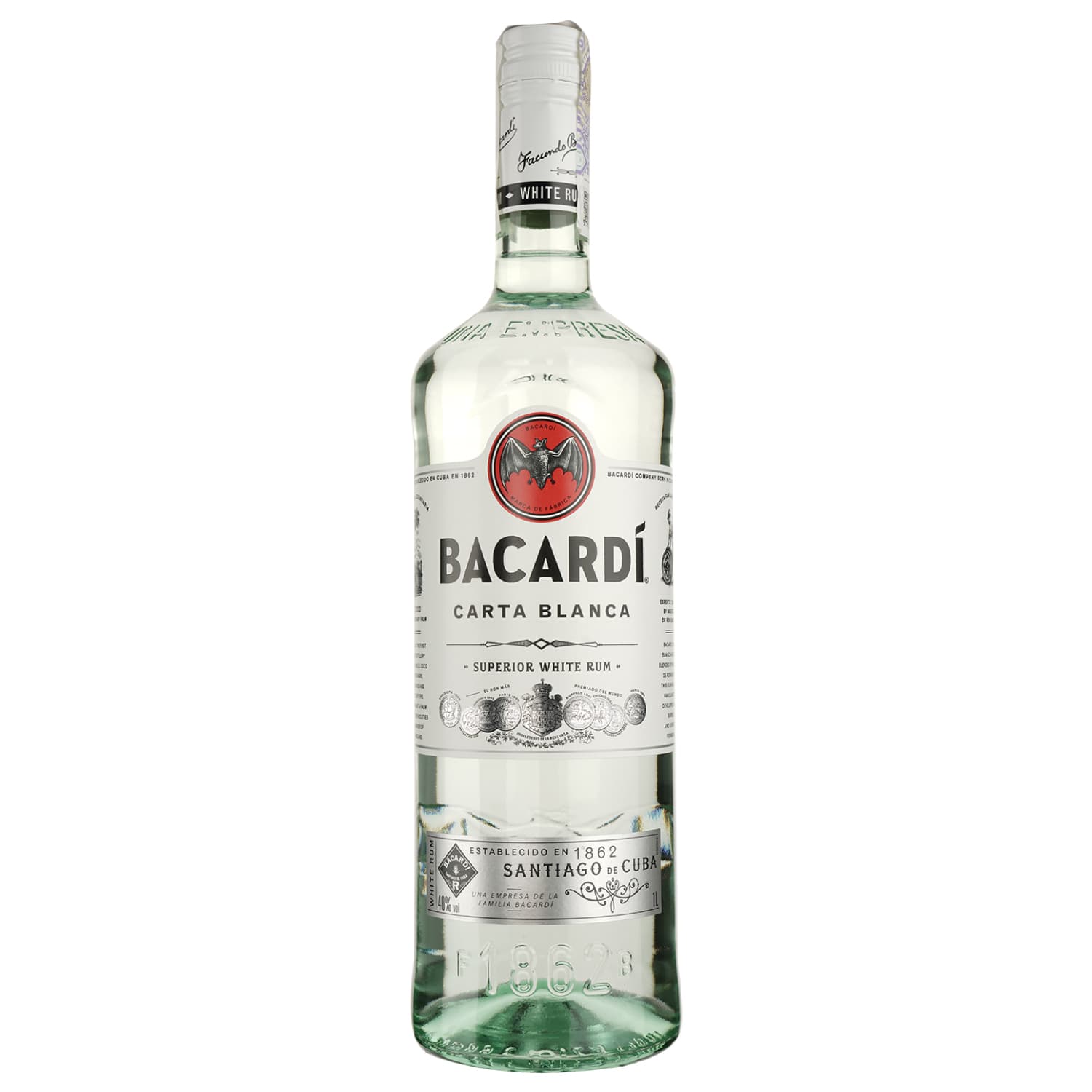 Ром Bacardi Carta Blanca, 40%, 1 л