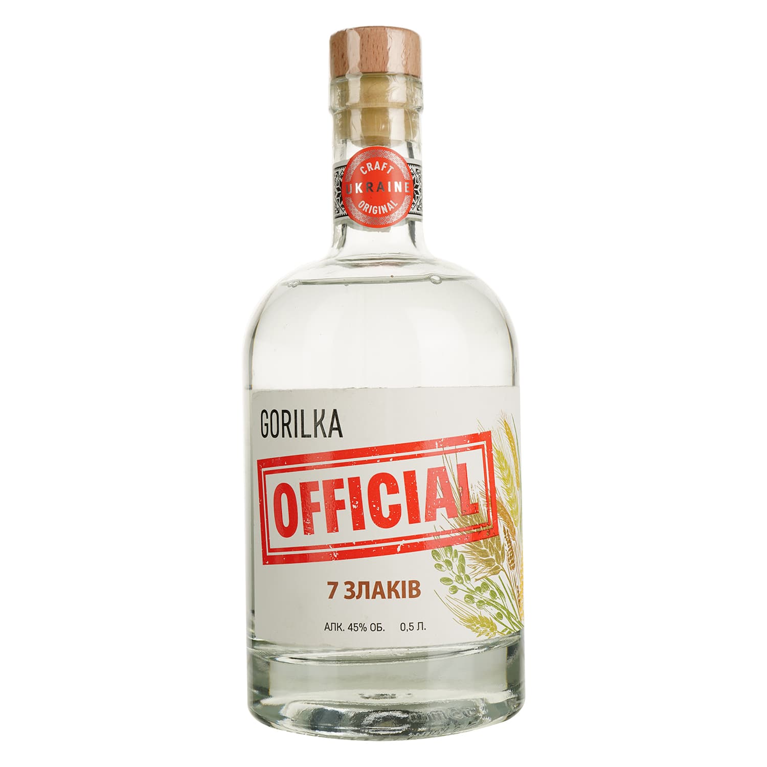 Дистилят Gorilka Official 7 злаків 45% 0.5 л