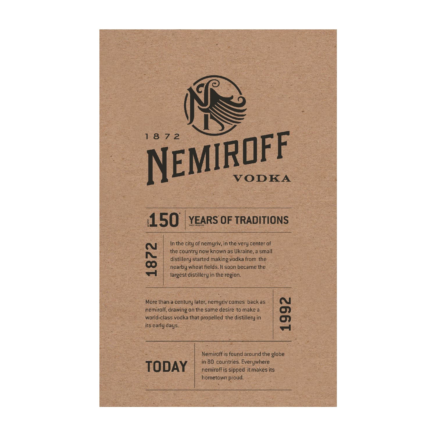 Сувенірний набір Nemiroff Originals 40% 0.7 л + 3 чарки