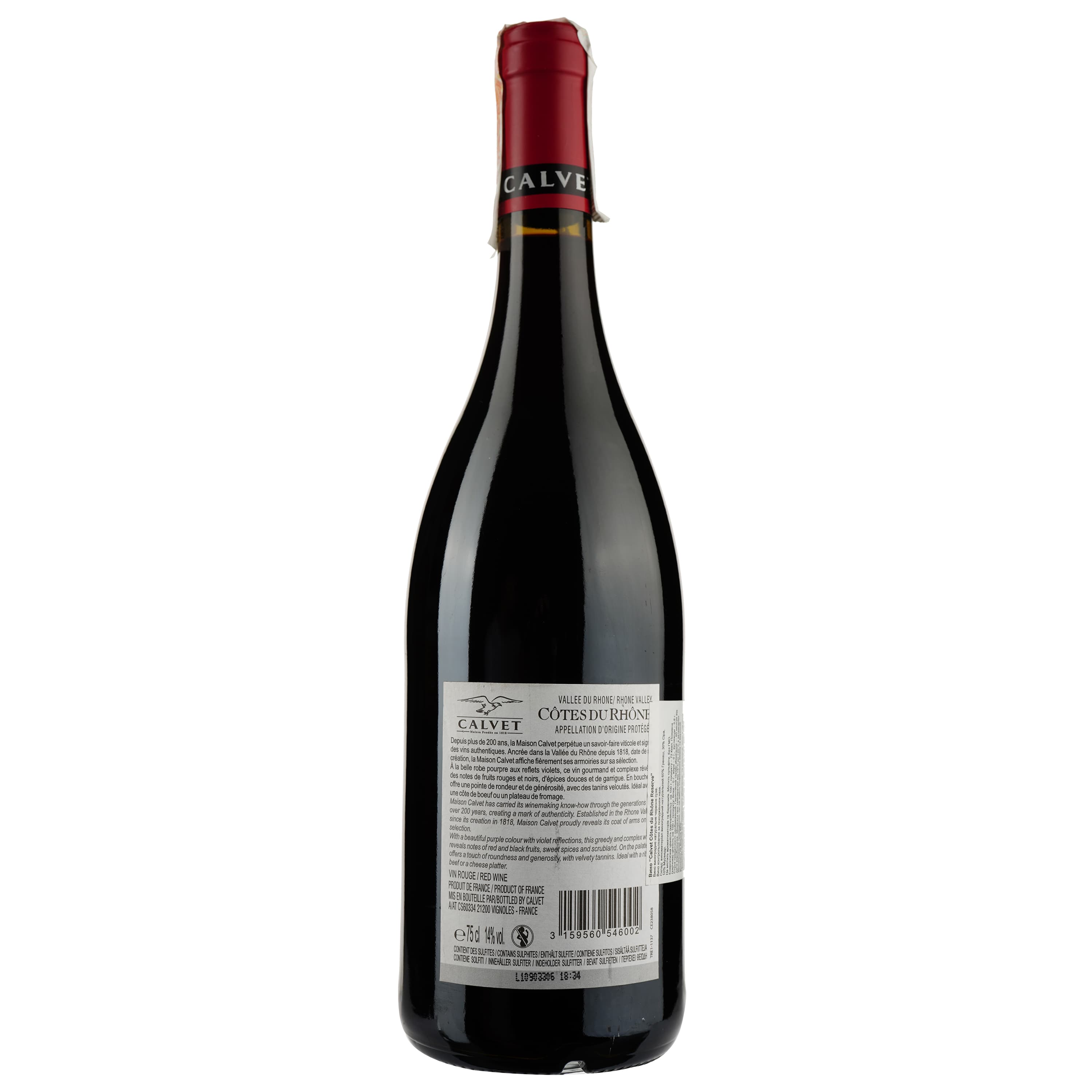 Вино Calvet Cotes du Rhone Reserve 13.5% 0.75 л