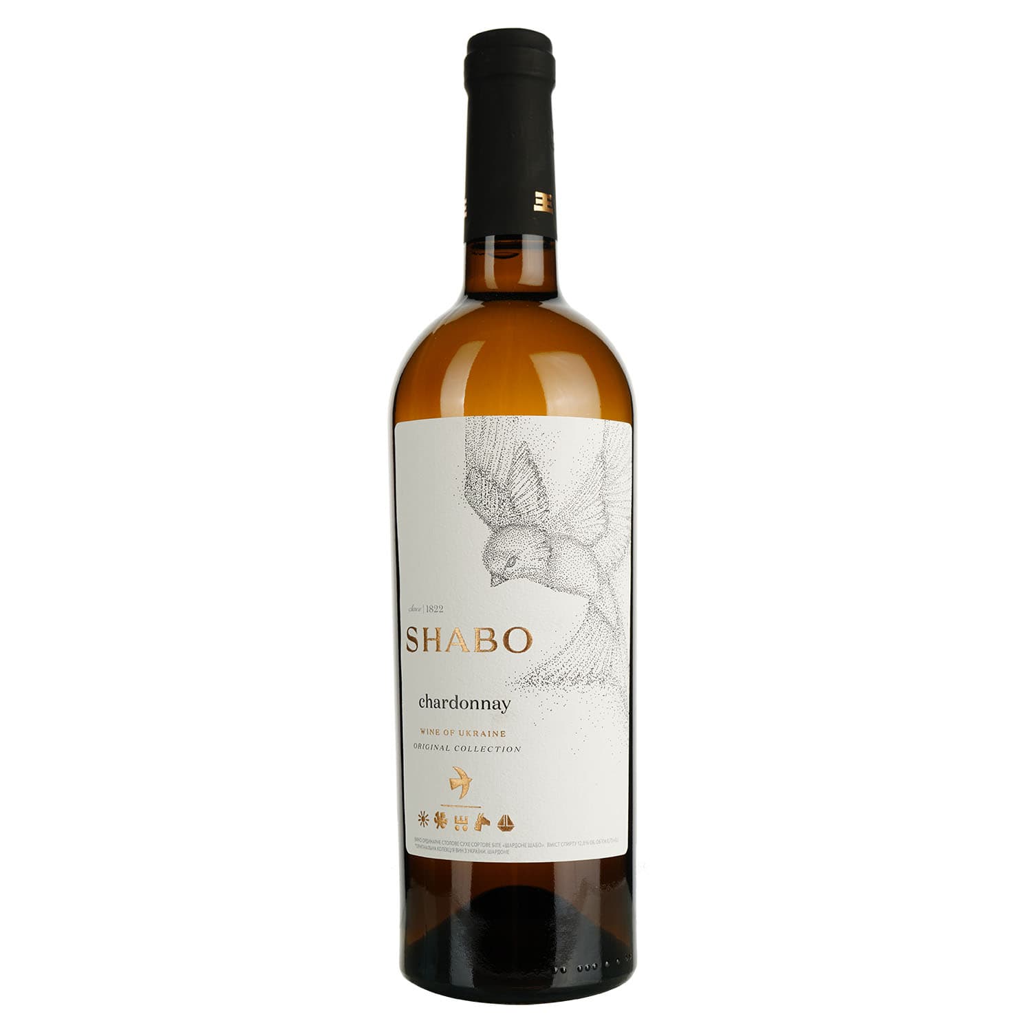 Вино Shabo Classic Chardonnay біле сухе 0.75 л