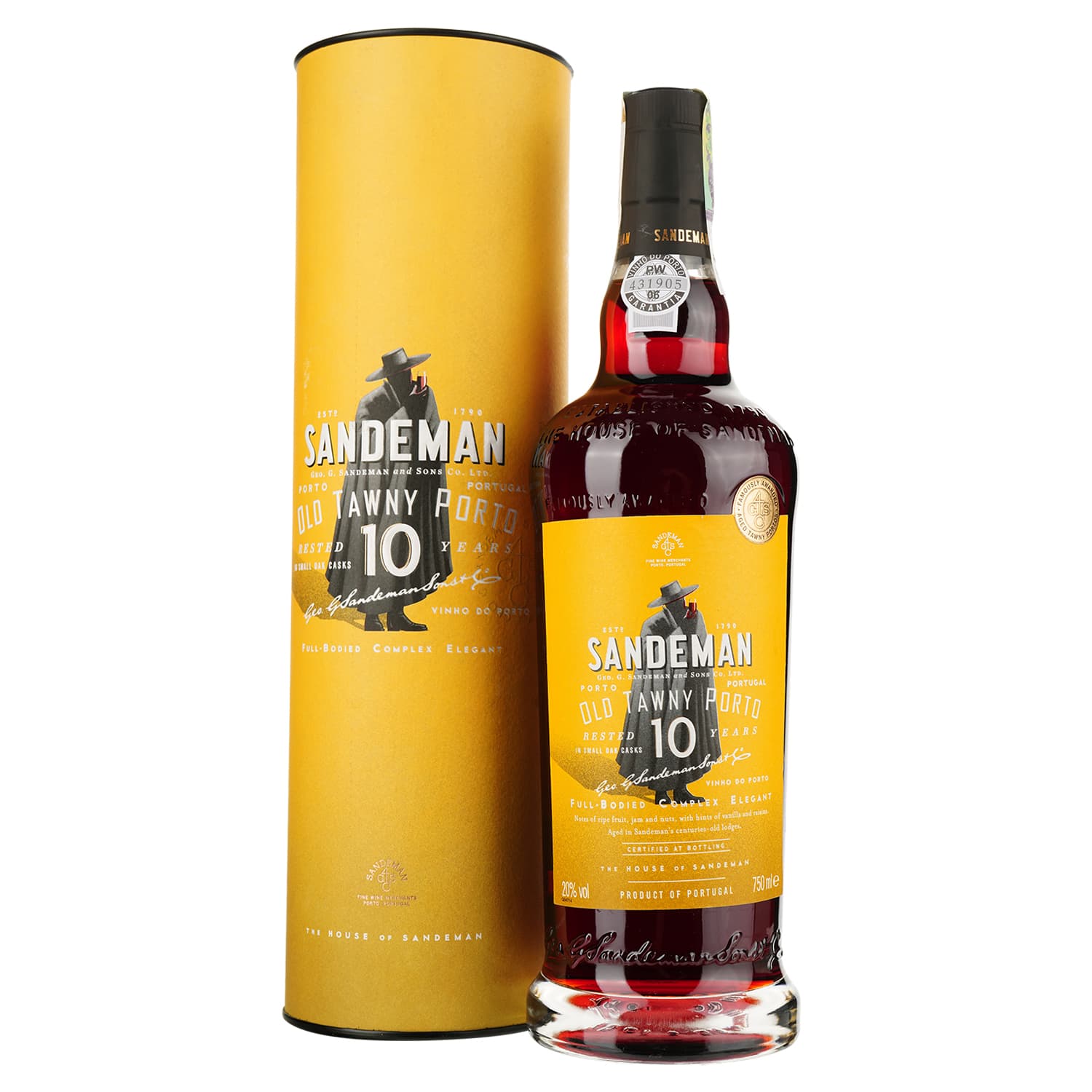 Вино Sandeman Old Tawny Porto 10 yo Sogrape Vinhos, червоне, солодке, 20%, 0,75 л (2795)