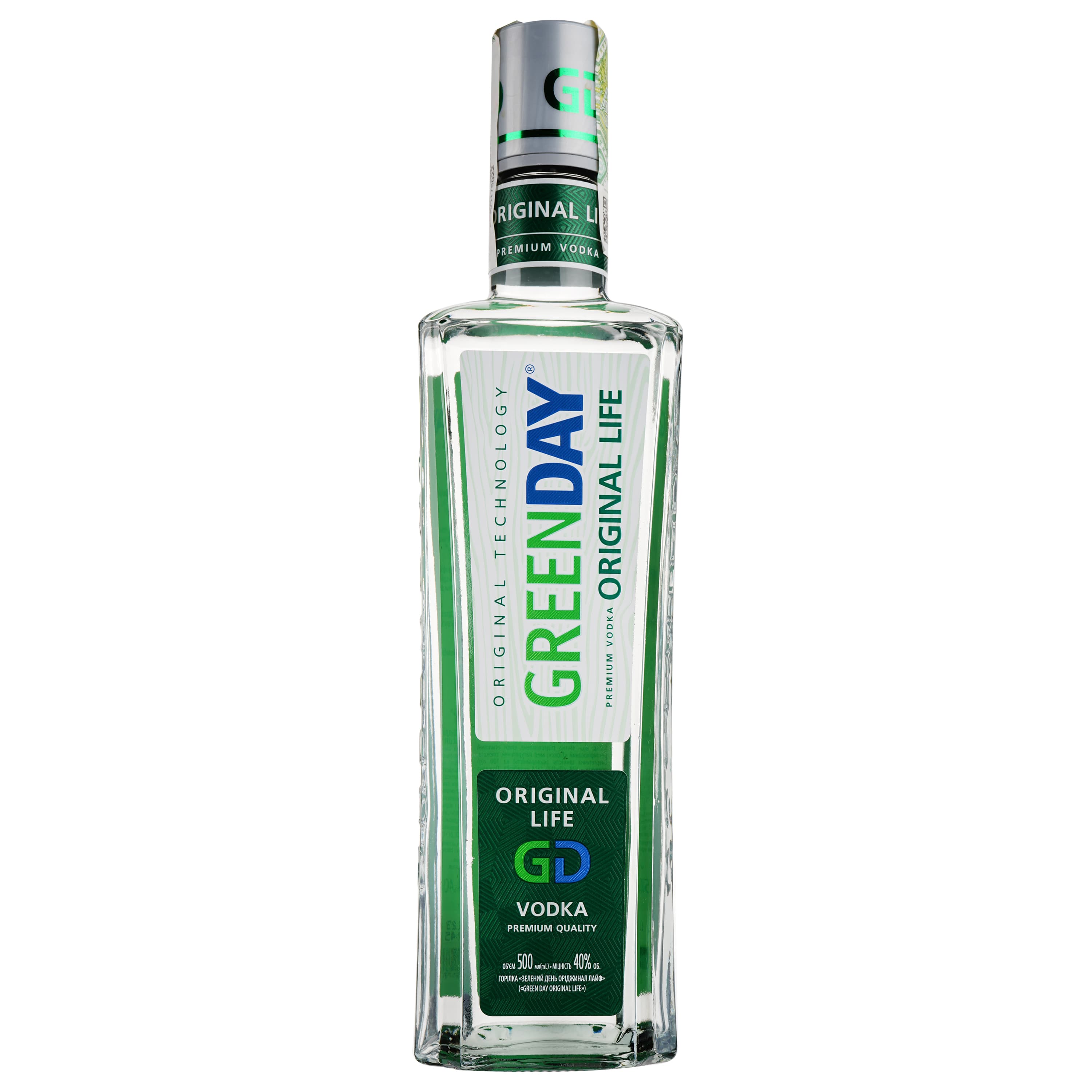 Горілка Green Day Organic Life 40% 0.5 л