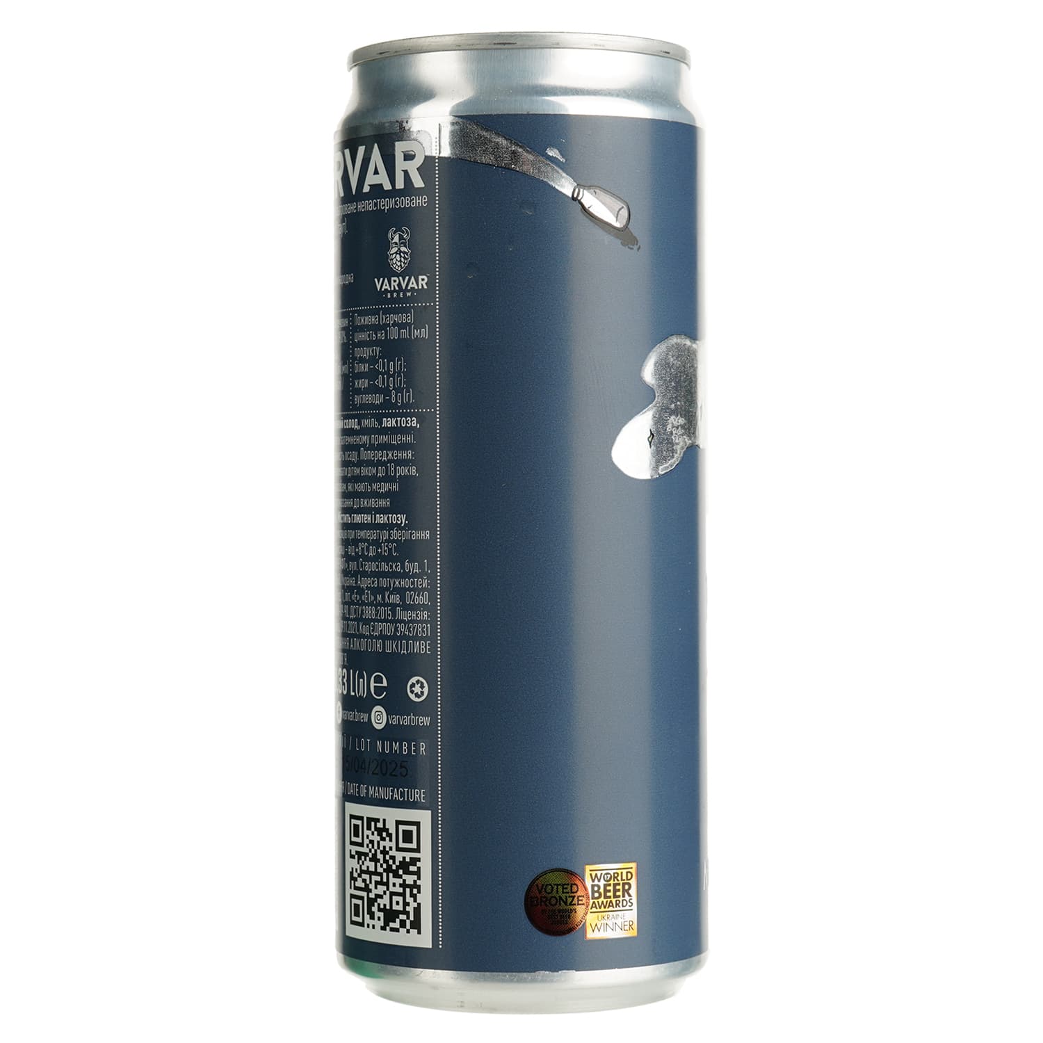 Пиво Varvar Milk Stout темне 6% 0.33 л (701764)