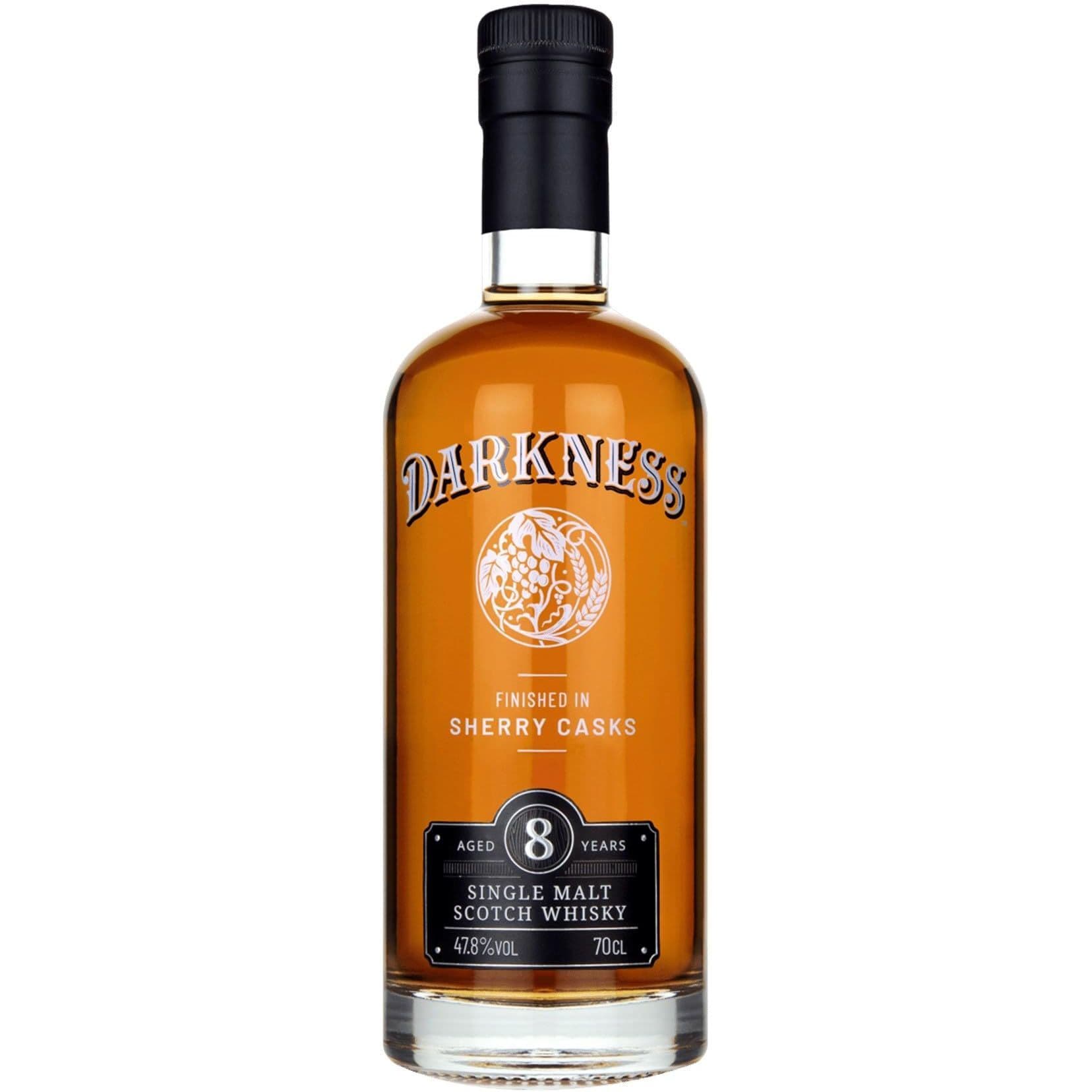 Віскі Darkness 8 yo Single Malt Scotch Whisky 47.8% 0.7 л