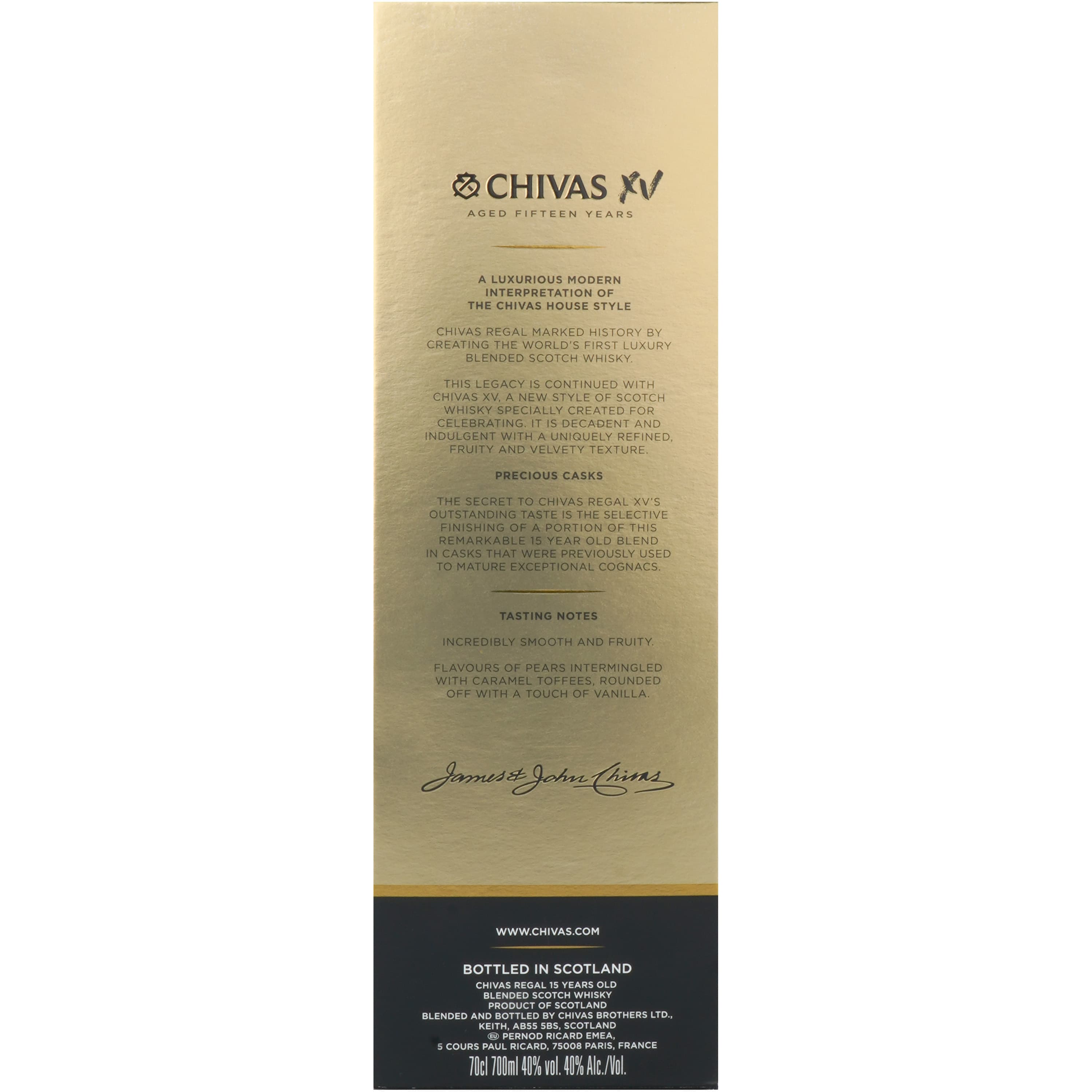 Віскі Chivas Regal XV 40% 0.7 л, у подарунковому пакуванні (775216)