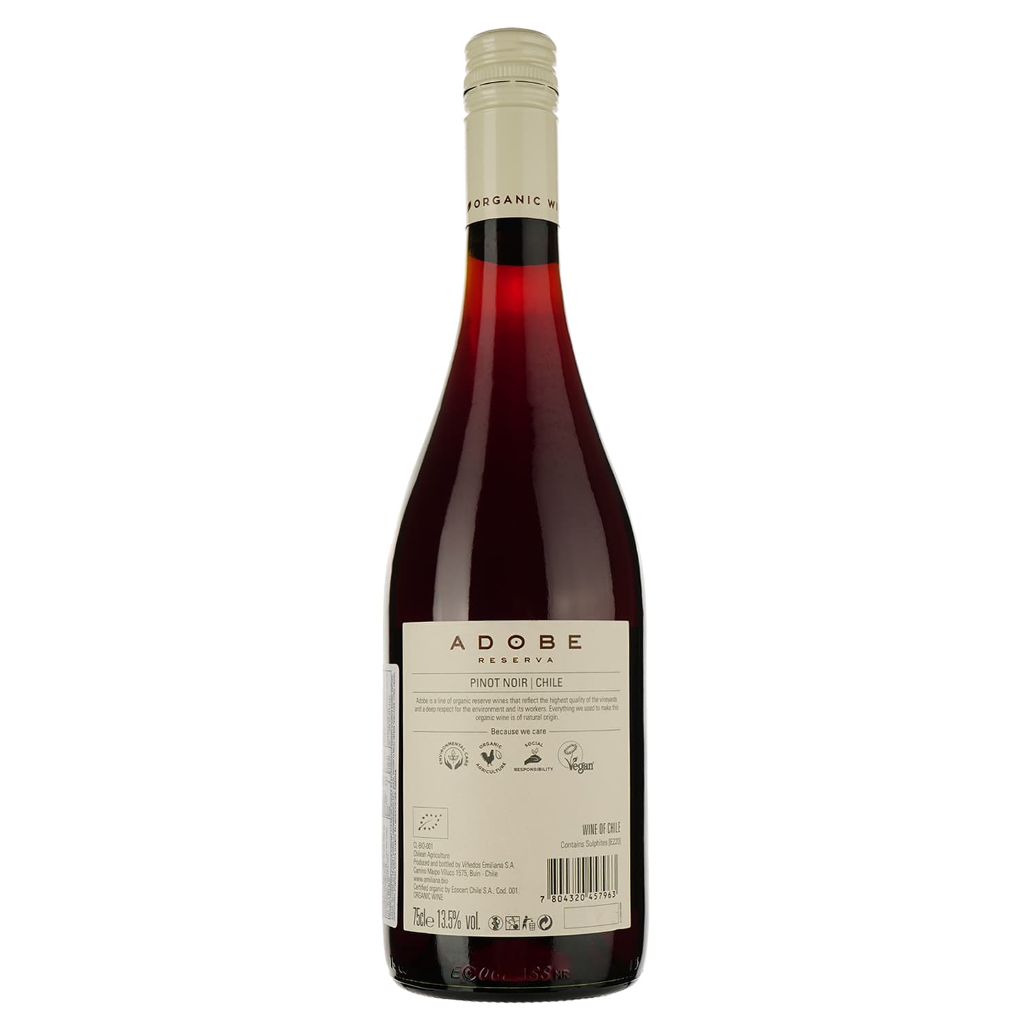 Вино Emiliana Adobe Reserva Pinot Noir червоне сухе 0.75 л