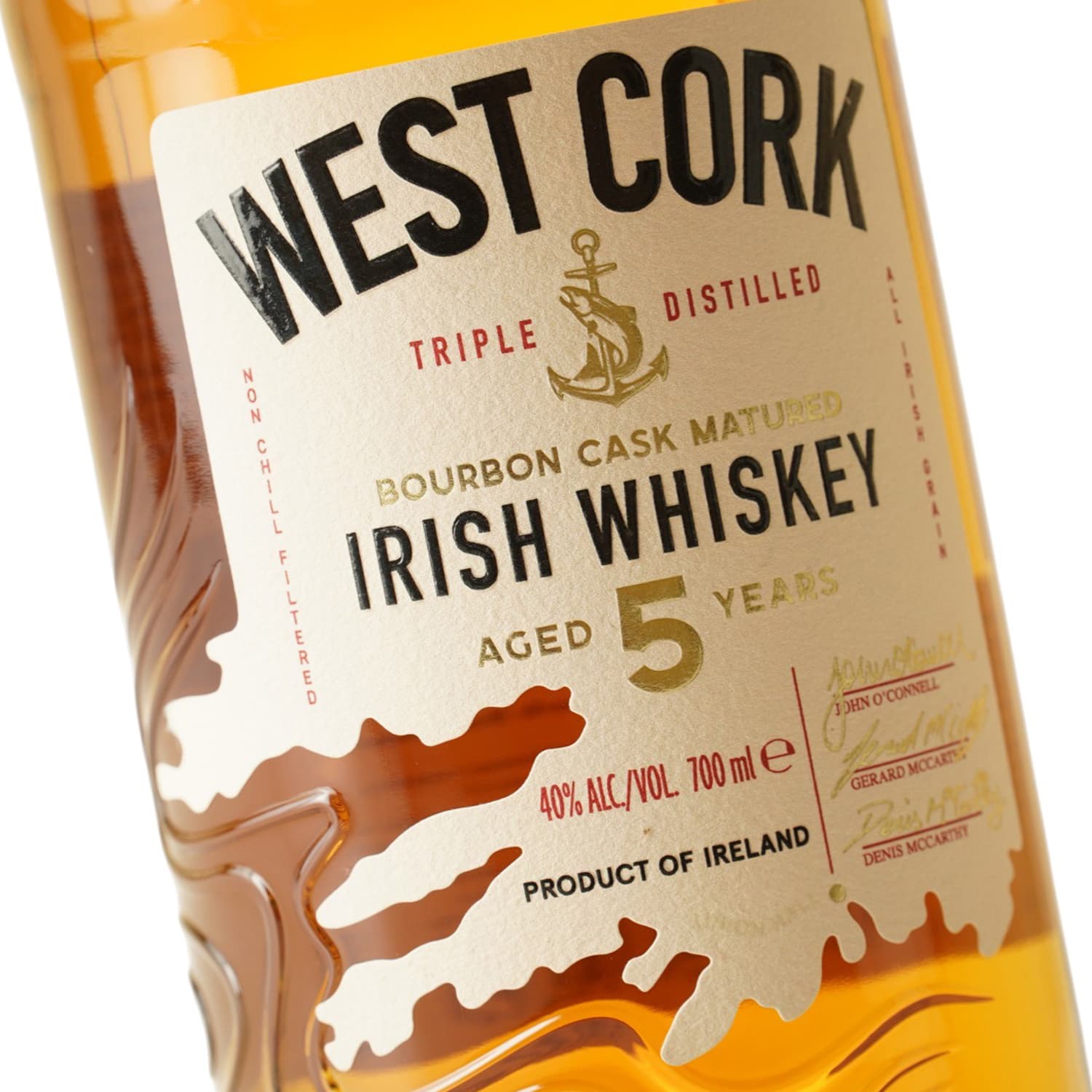 Віскі West Cork Bourbon Cask Blended Irish Whisky 40% 0.7 л