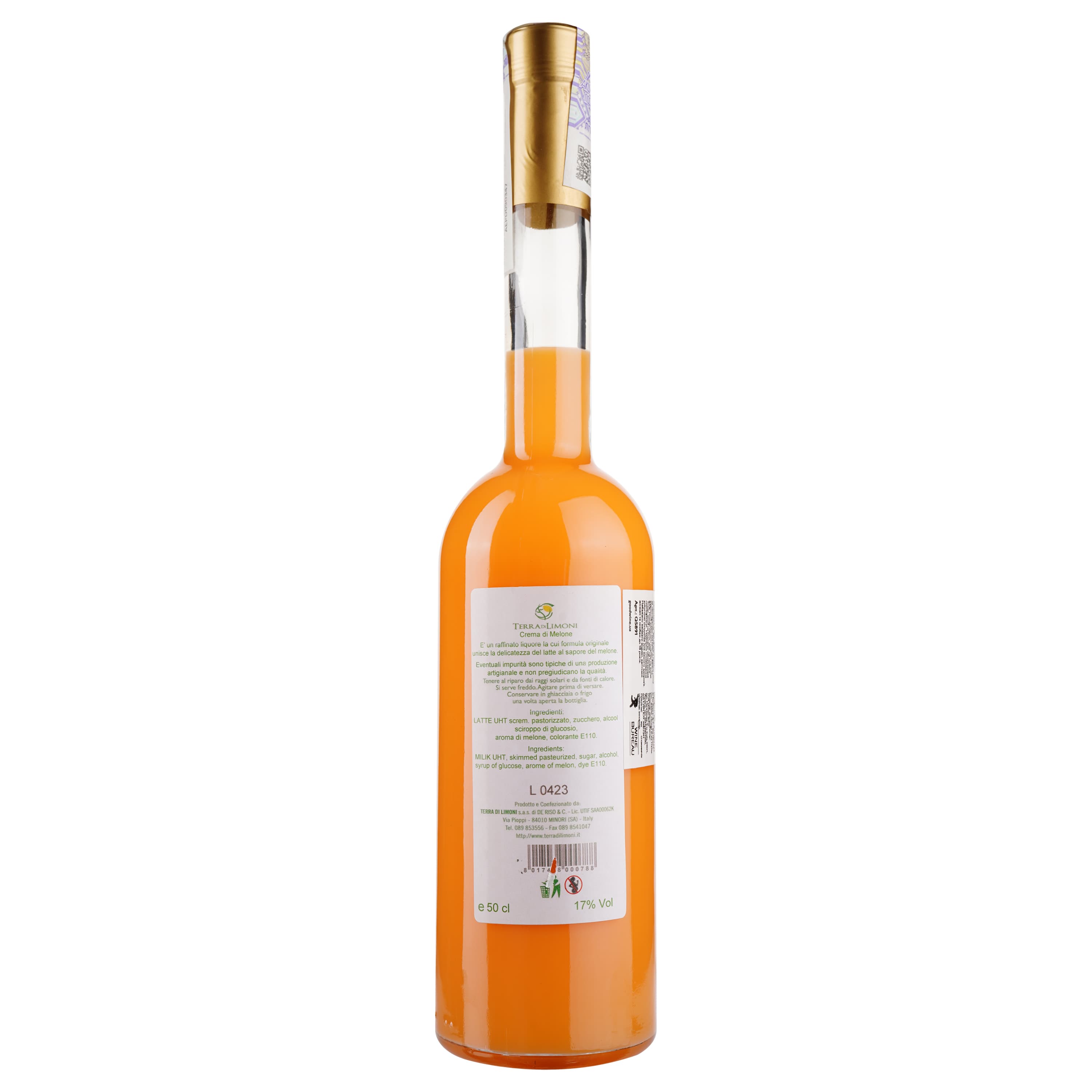 Лікер Terra di Limoni Crema di Melone, 17%, 0,5 л (Q5891)