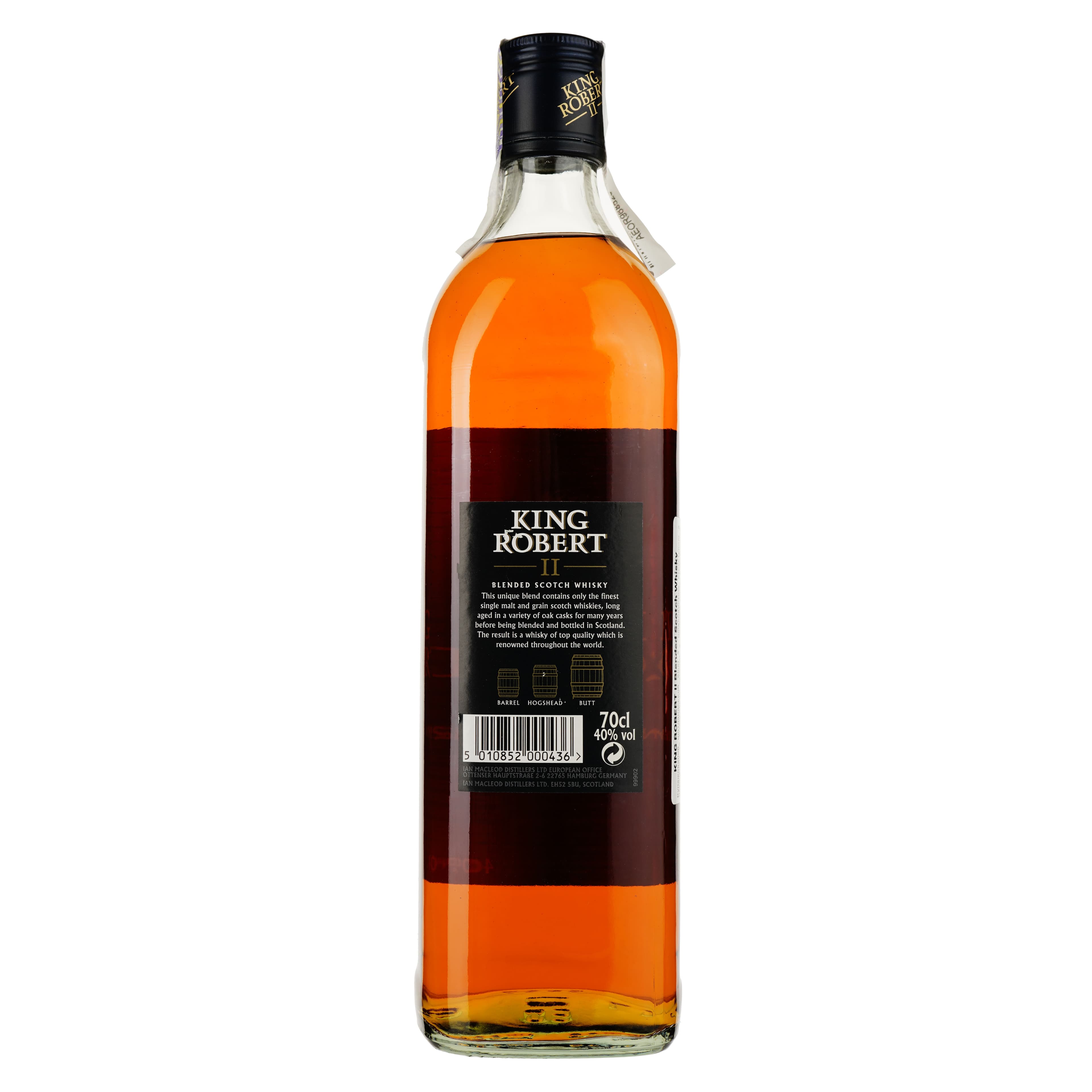 Віскі King Robert II Blended Scotch Whisky, 40%, 0,7 л
