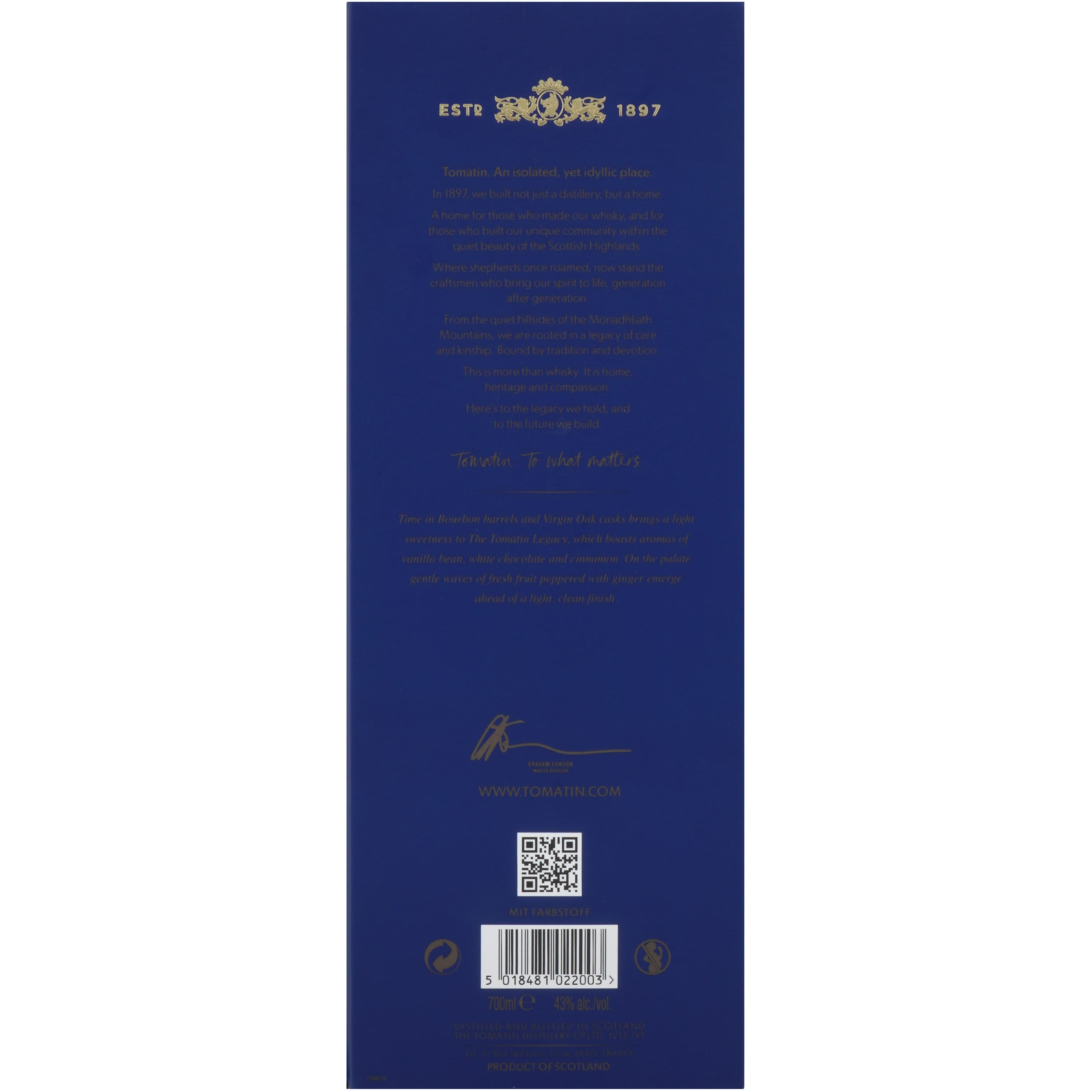 Віскі Tomatin Legacy в подарунковій упаковці 43% 0.7 л