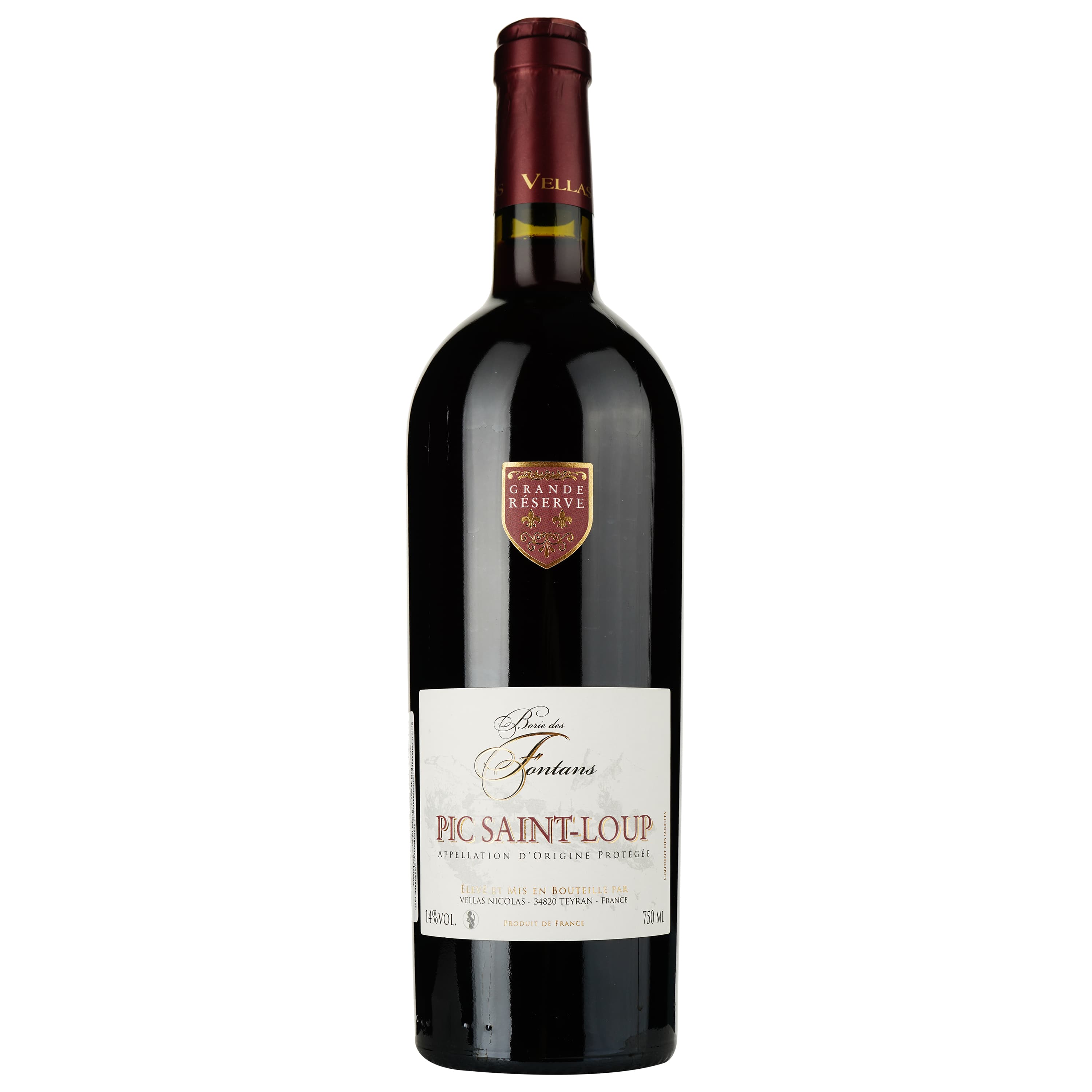 Вино Borie Des Fontans Reserve Rouge AOP Pic Saint Loup червоне сухе 0.75 л