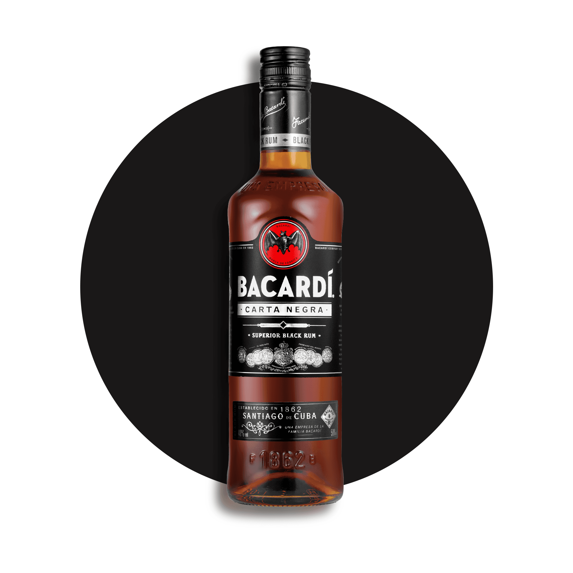 Ром Bacardi Carta Negra чорний, 40%, 0,5 л