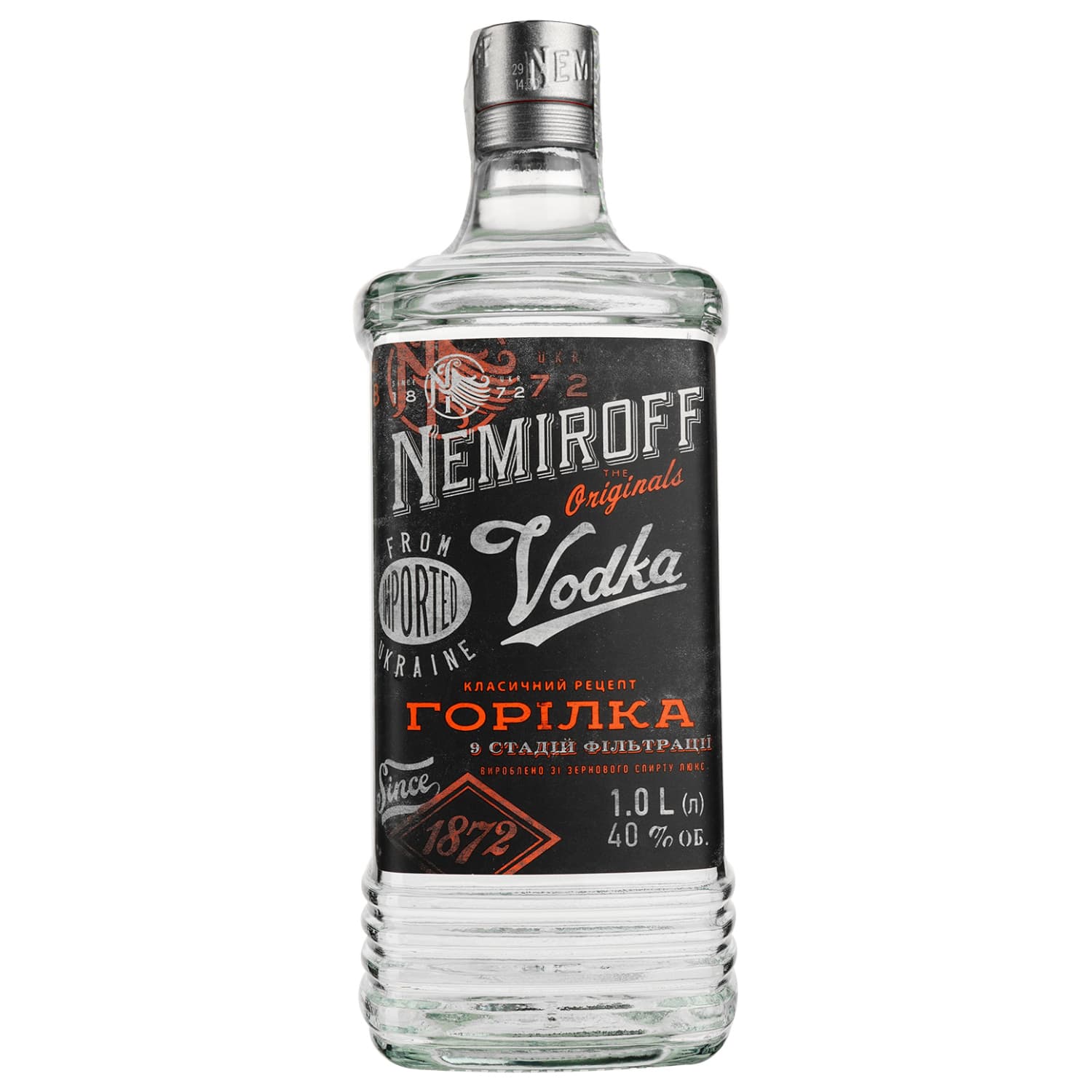 Упаковка горілки особливої Nemiroff Originals 40% 12 л (1 л х 12 шт.)