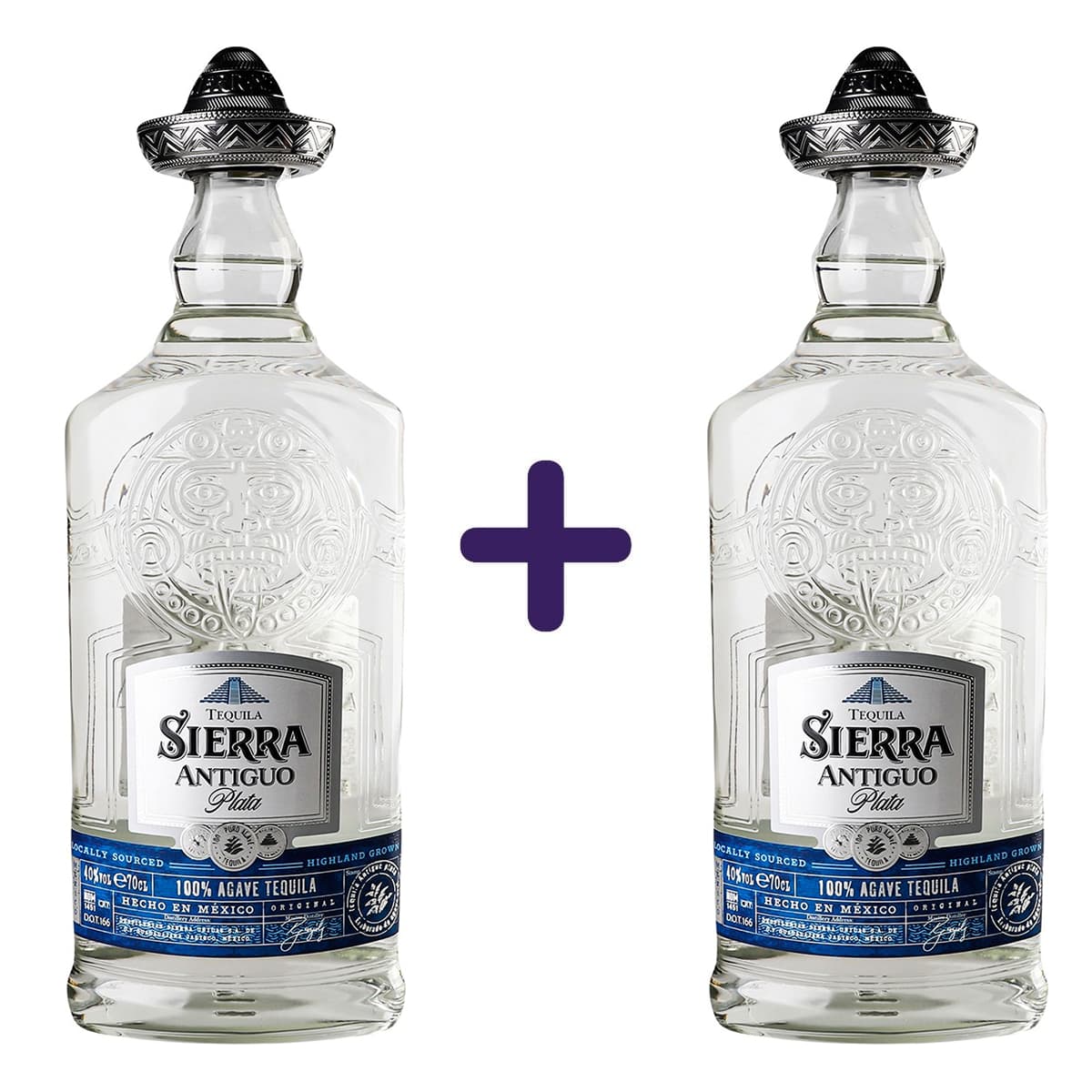 Текіла Sierra Antiguo Plata 100% Agave 40%, 1.4 л (2 шт. х 0.7 л)