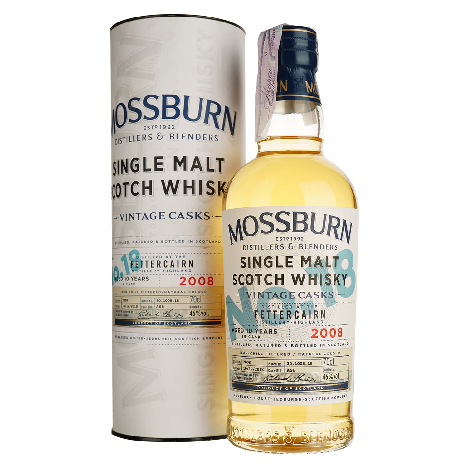 Віскі Mossburn Vintage Casks No18 Fettercairn 10 років, 46%, 0,7 л