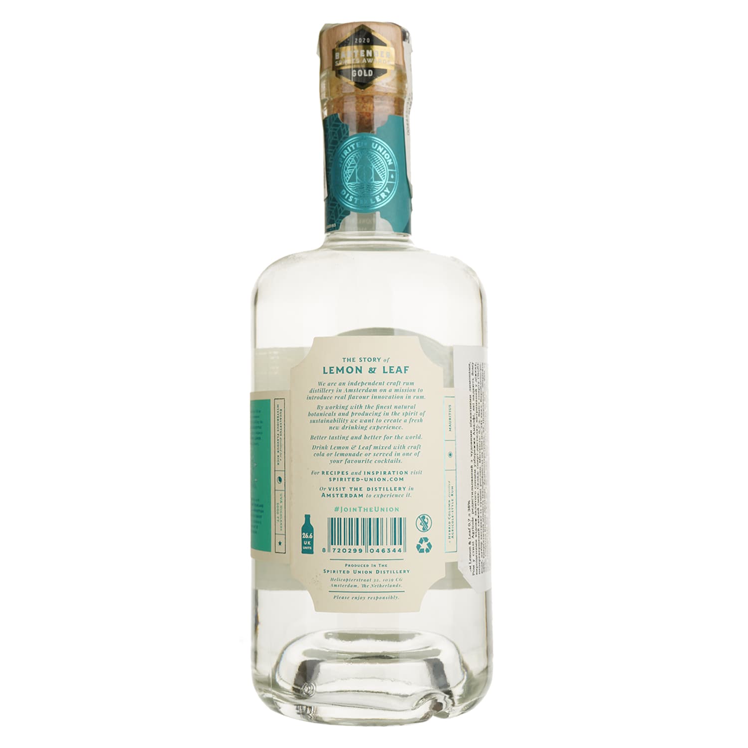 Ром Spirited Union Lemon & Leaf Botanical Rum 38% 0.7 л