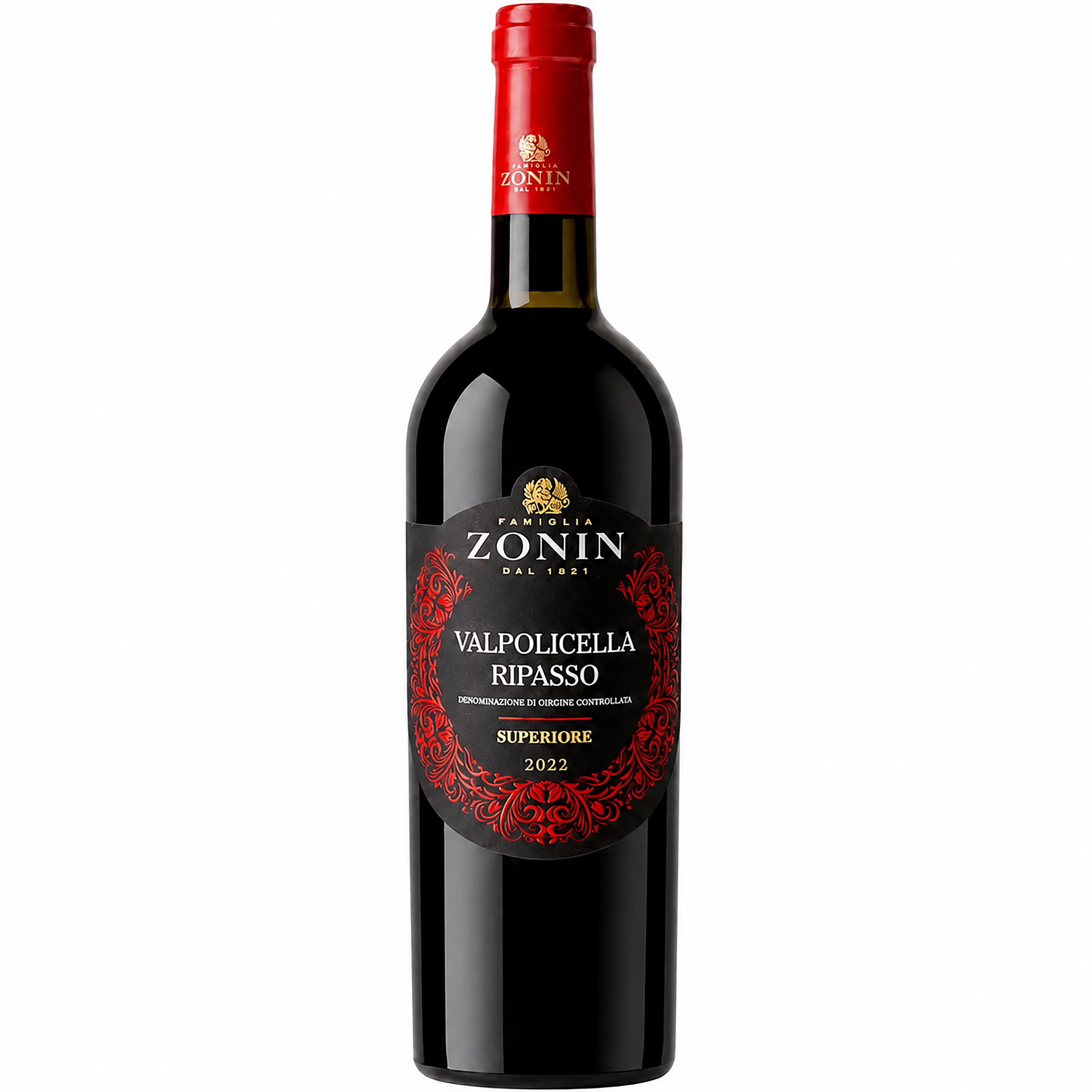 Вино Zonin Valpolicella Classico Superiore Ripasso, червоне, сухе, 14%, 0,75 л (37699)