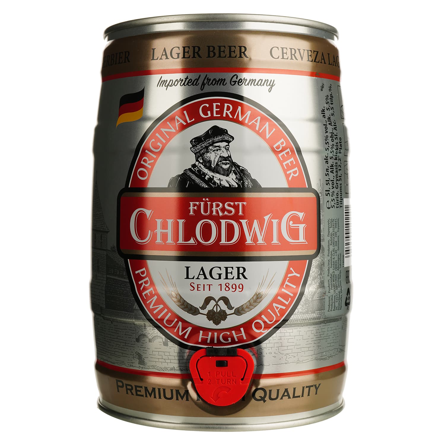 Пиво Furst Chlodwig Premium світле 5.5% 5 л