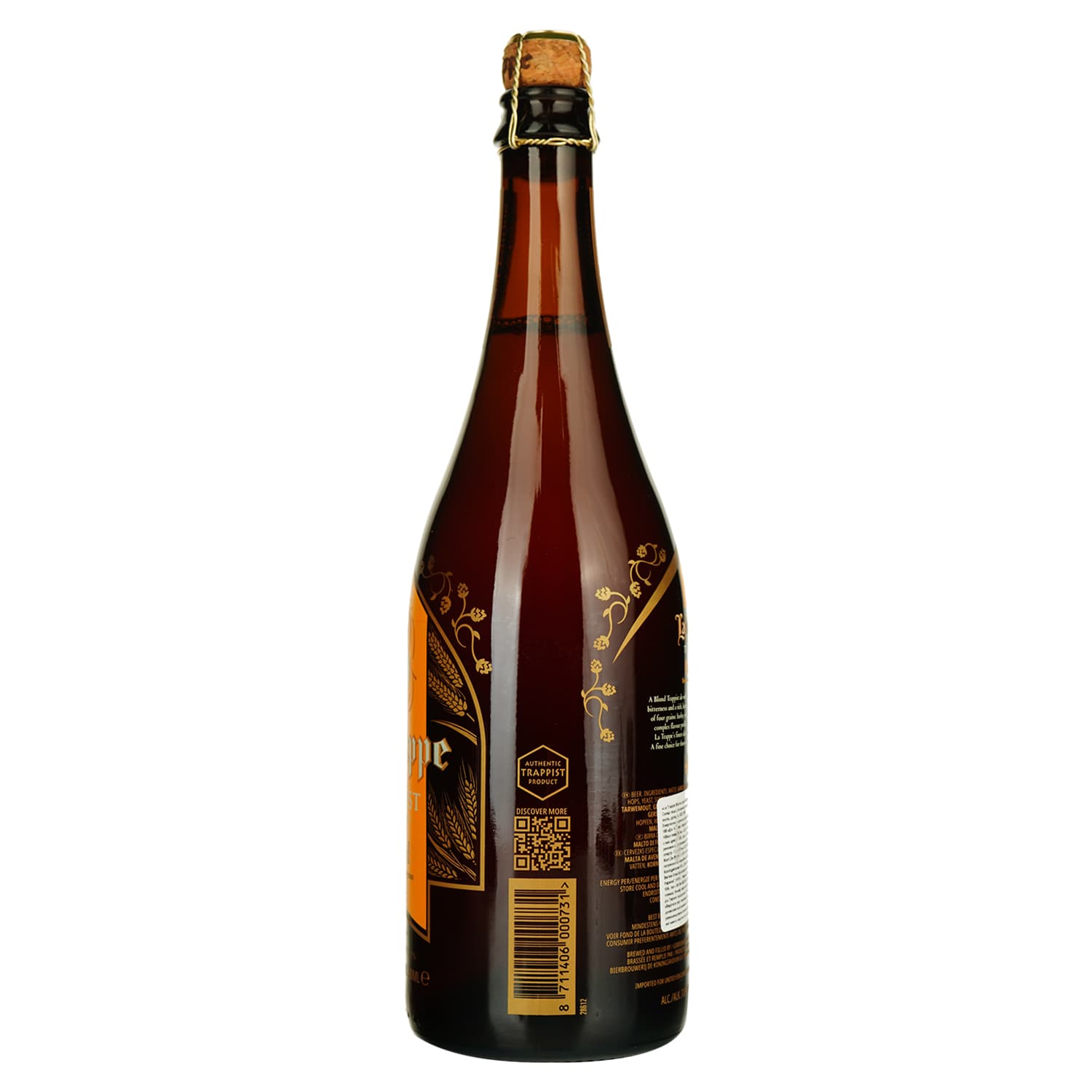 Пиво La Trappe Blond світле фільтроване 7% 0.75 л