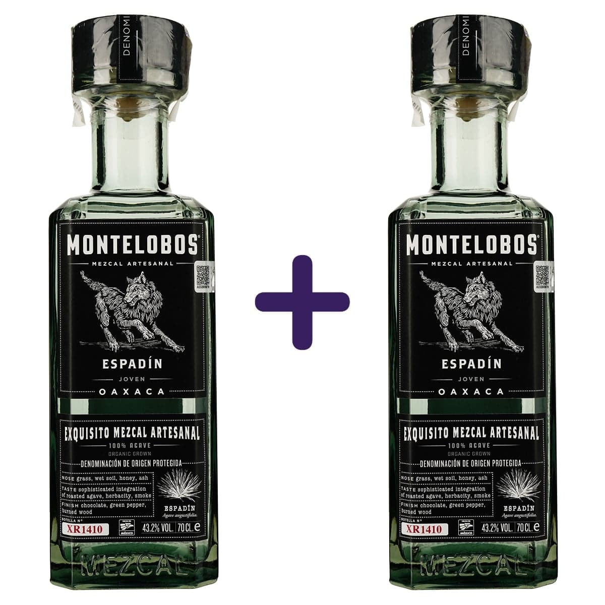 Мескаль Montelobos Espadin Joven 100% Agave 43.2% 1.4 л (2 шт. х 0.7 л)